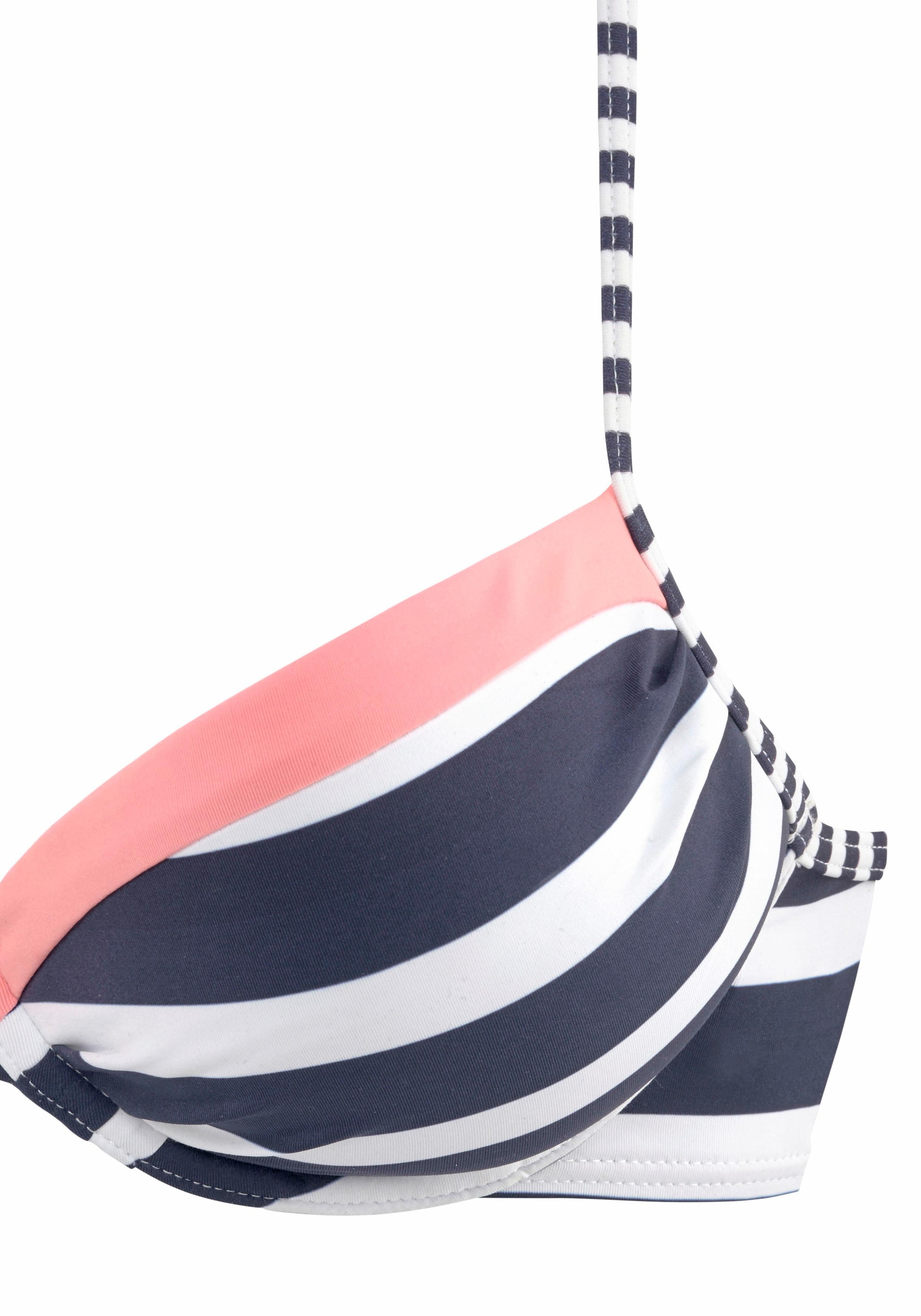 ♕ KangaROOS Push-Up-Bikini-Top »Anita«, im sportlichen Blockstreifendesign  versandkostenfrei bestellen