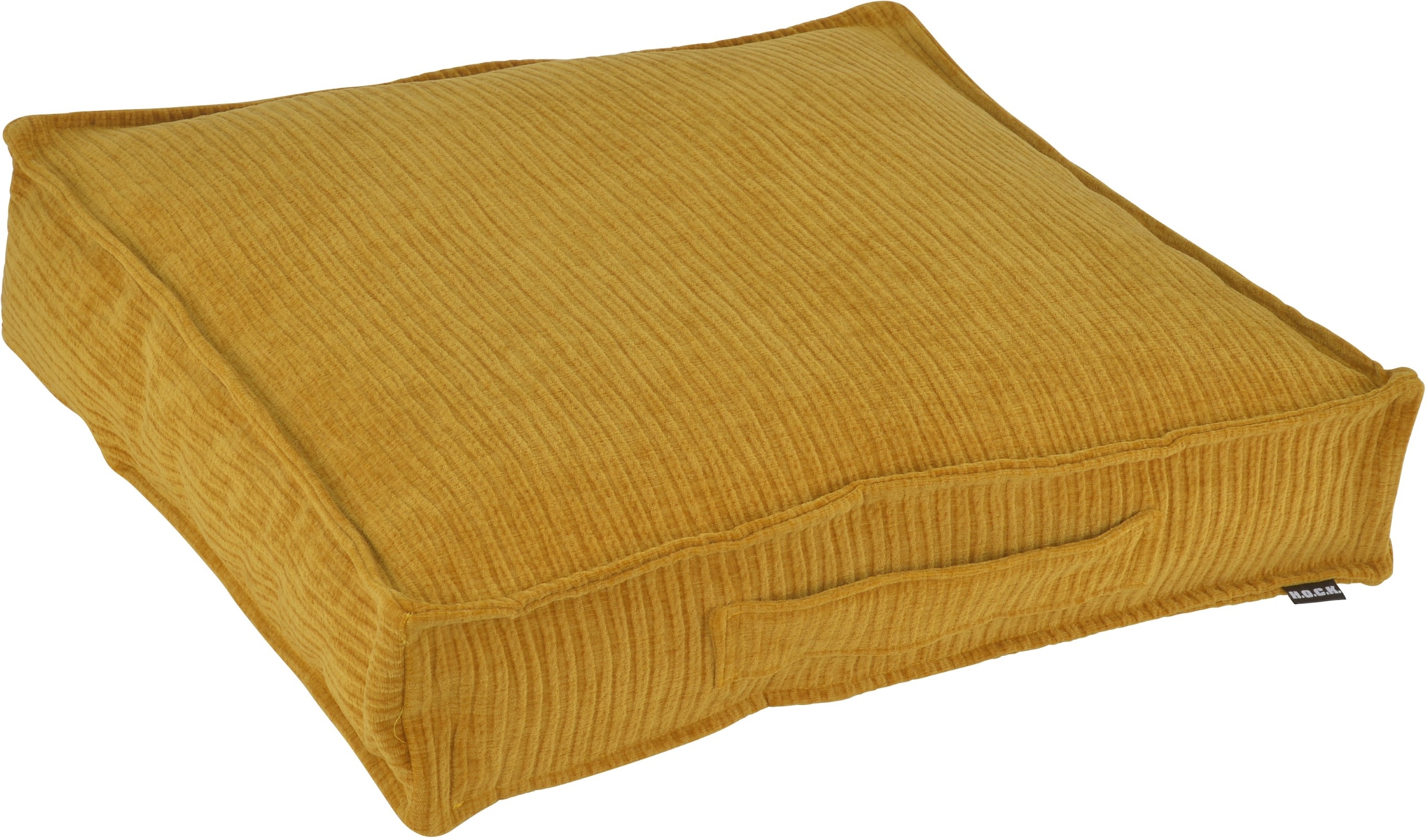 H.O.C.K. Housse de siège »Jonny« Coussin en velours côtelé avec rembourrage, 50x50x10cm, coussin matelas, structuré