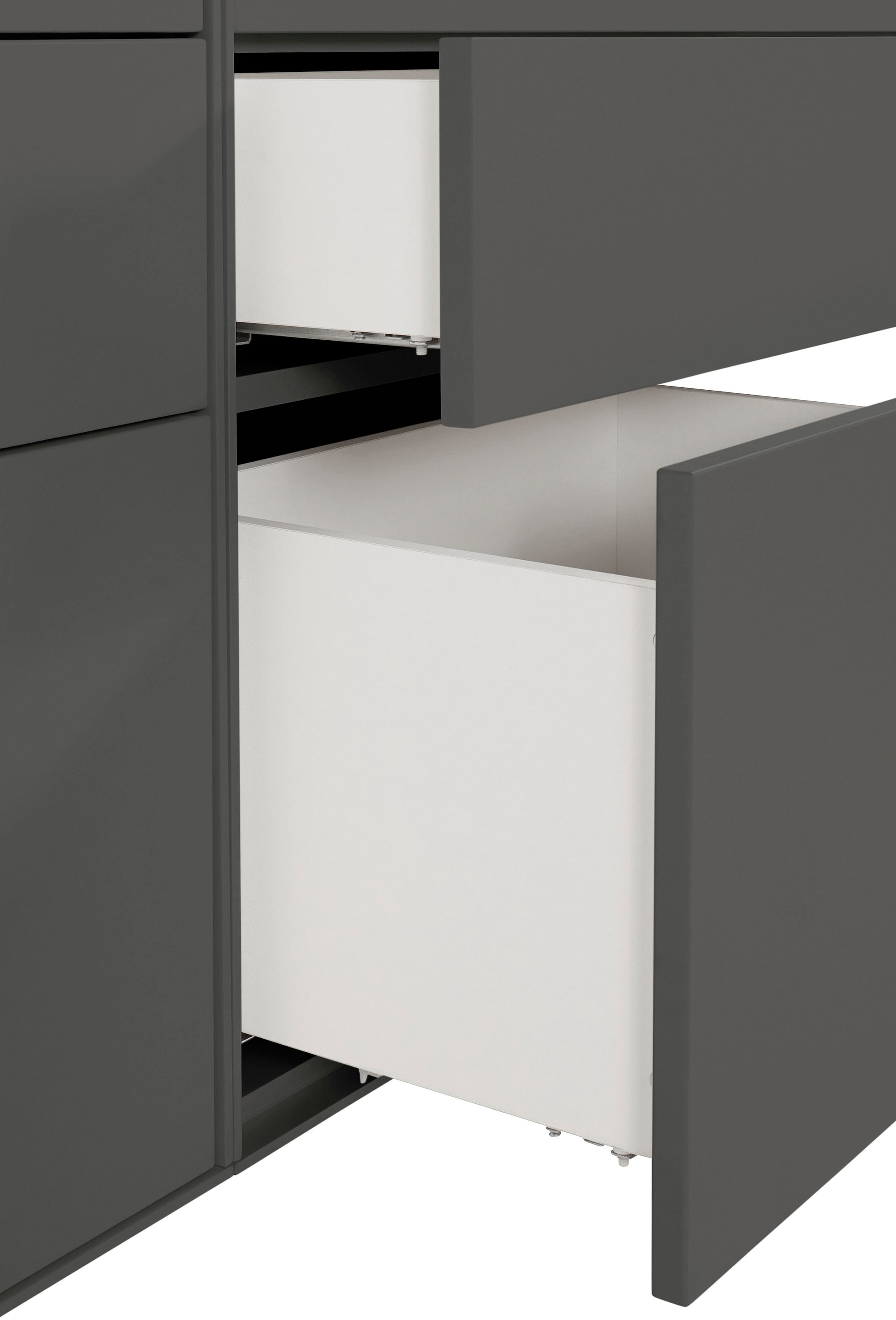 LeGer Home by Lena Gercke Sideboard »Essentials«, (3 St.), Breite: 335cm, MDF lackiert, Push-to-open-Funktion