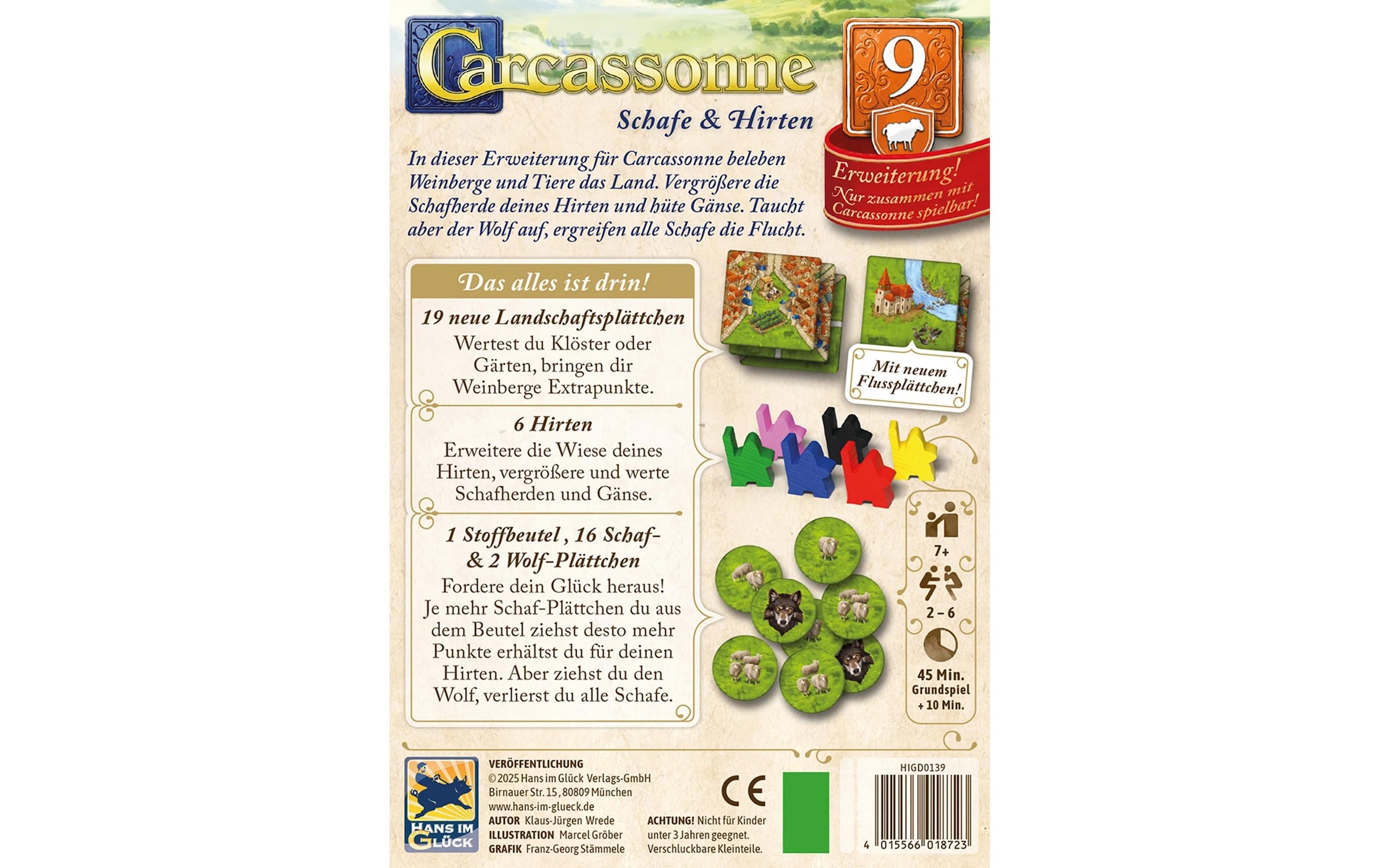 Hans im Glück Spiel »Carcassonne Schafe und Hirten (d)«