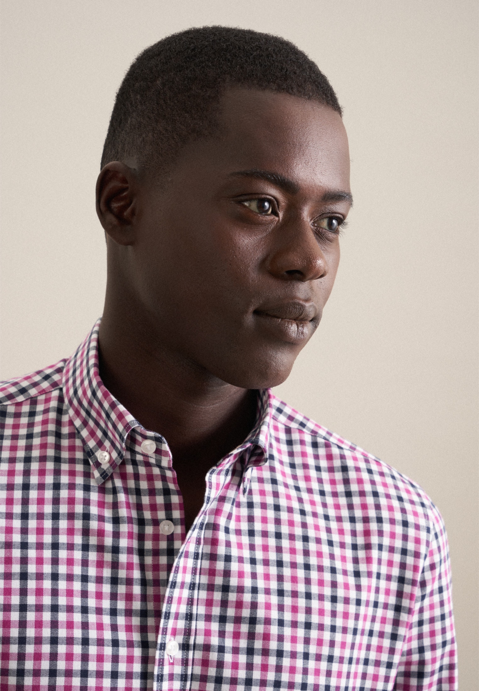 seidensticker Flanellhemd »Slim« Slim 1/1 Button-Down-Kragen Karo