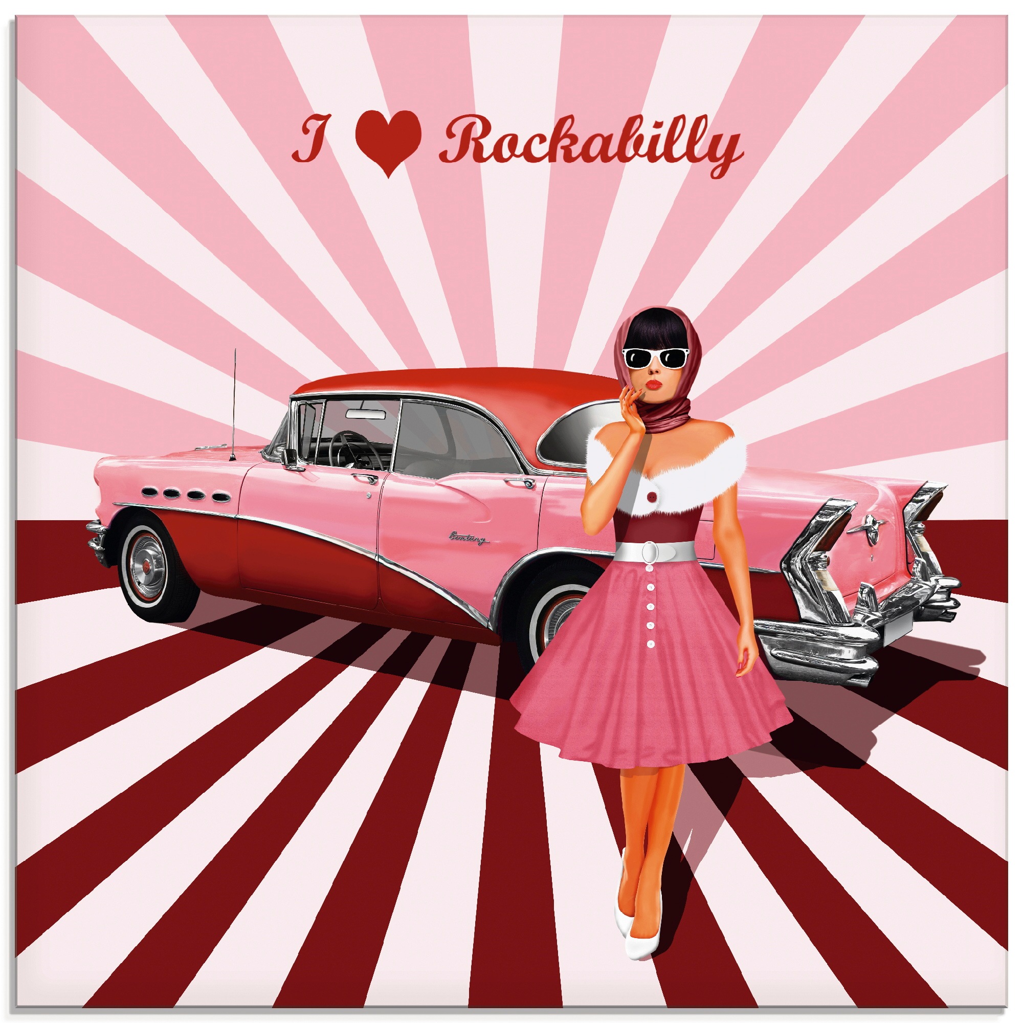 Image of Artland Glasbild »Ich liebe Rockabilly«, Ausstellungsplakate, (1 St.) bei Ackermann Versand Schweiz