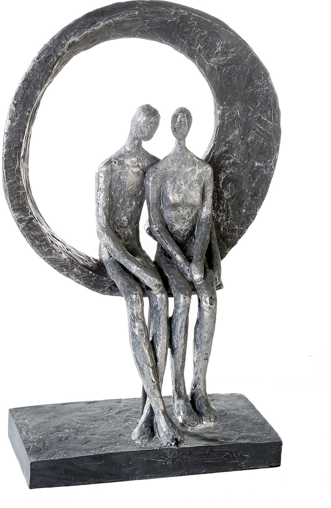 silberfarben, Love »Skulptur günstig Gilde Dekofigur Casablanca kaufen Place, by silber«, Polyresin