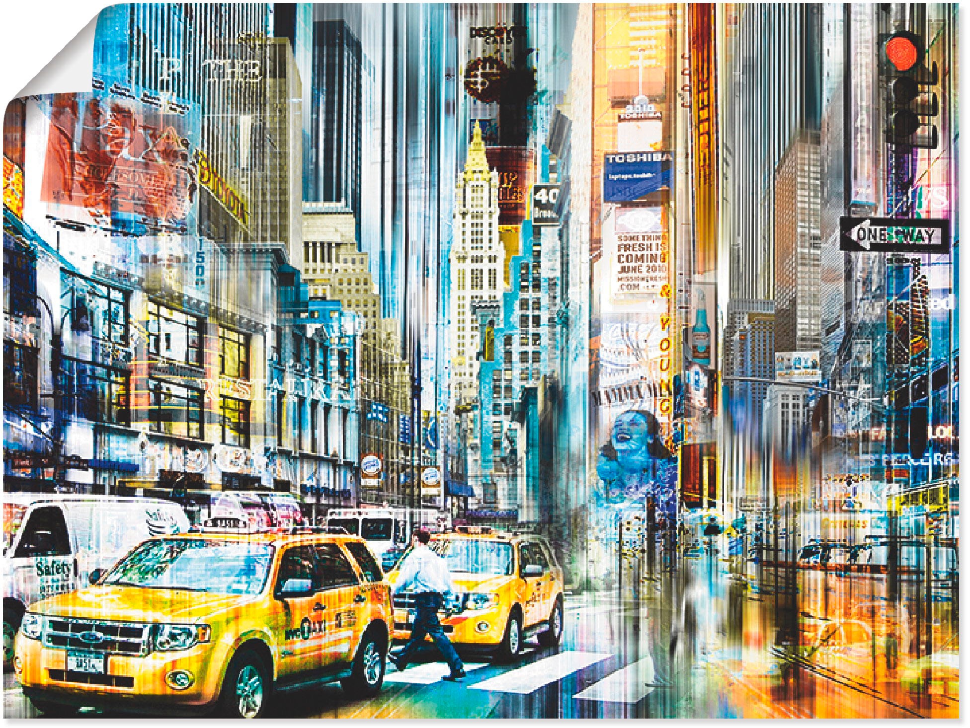 Artland Wandbild Leinwandbild, 11«, (1 City - Wandaufkleber als Collage Poster St.), kaufen New Grössen oder York bequem Amerika, »NYC versch. in Skyline