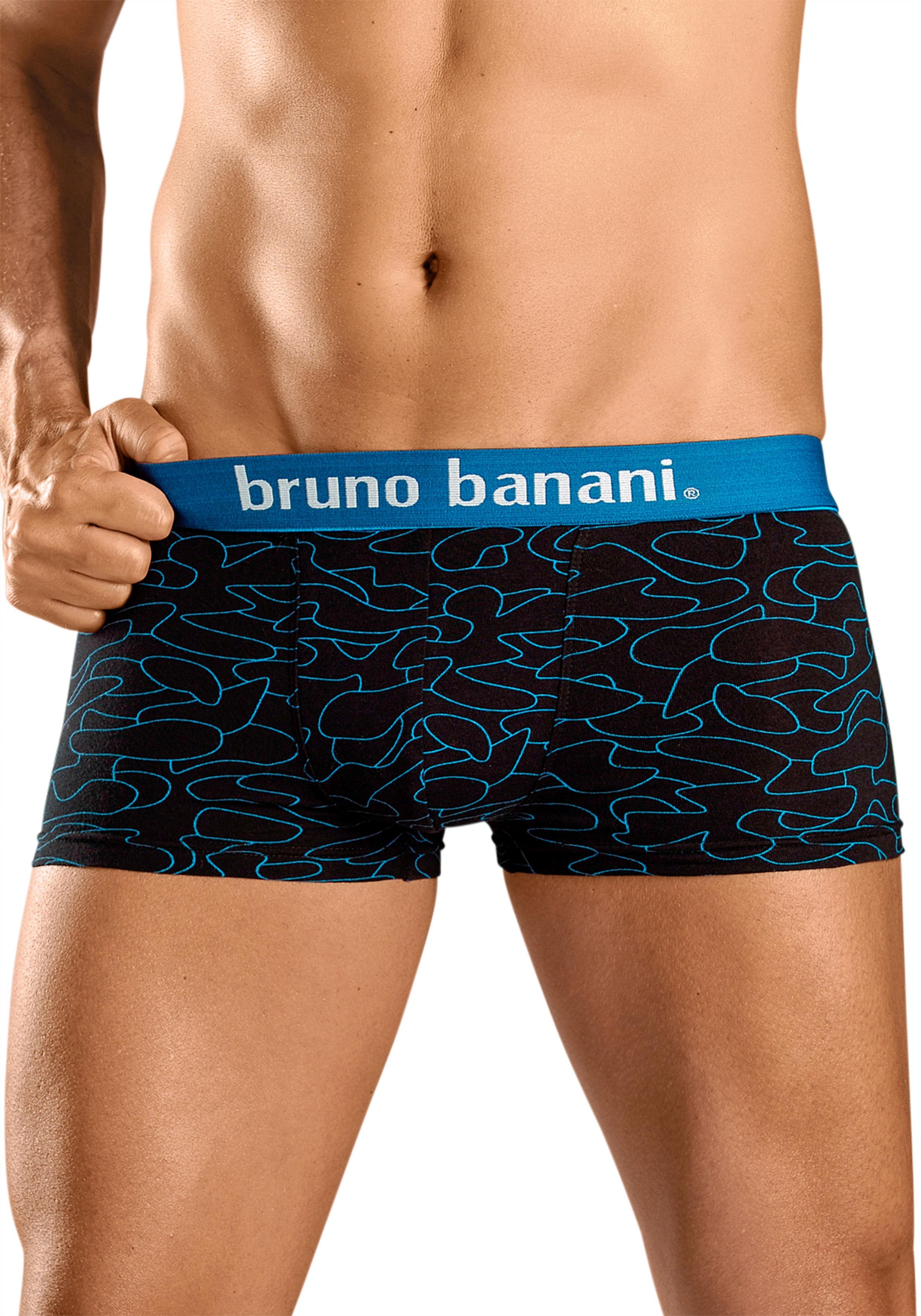 Bruno Banani Boxershorts, (Packung, 4 St.), in Hipster-Form uni oder gemustert