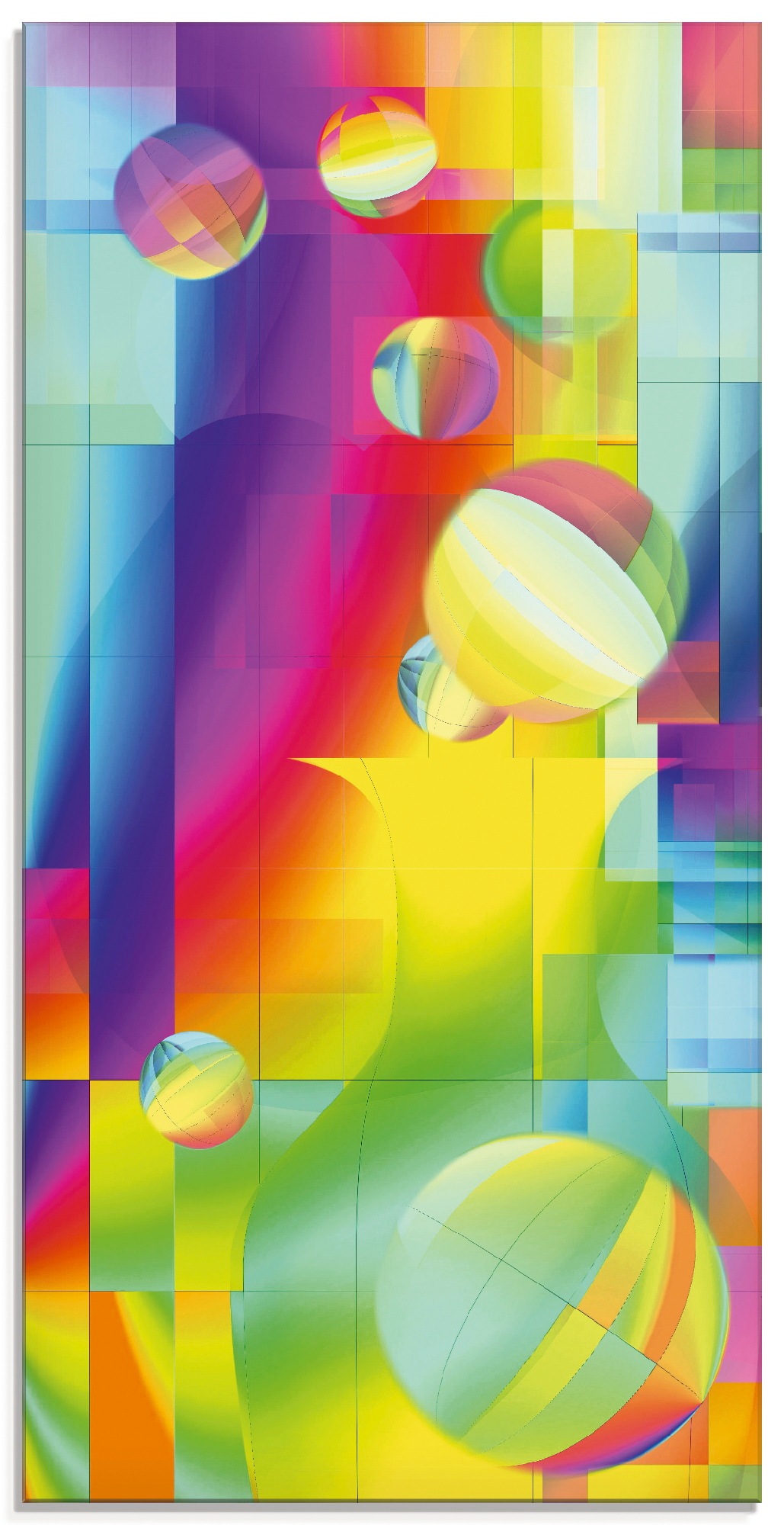 Image of Artland Glasbild »Farbige Freude«, Muster, (1 St.) bei Ackermann Versand Schweiz