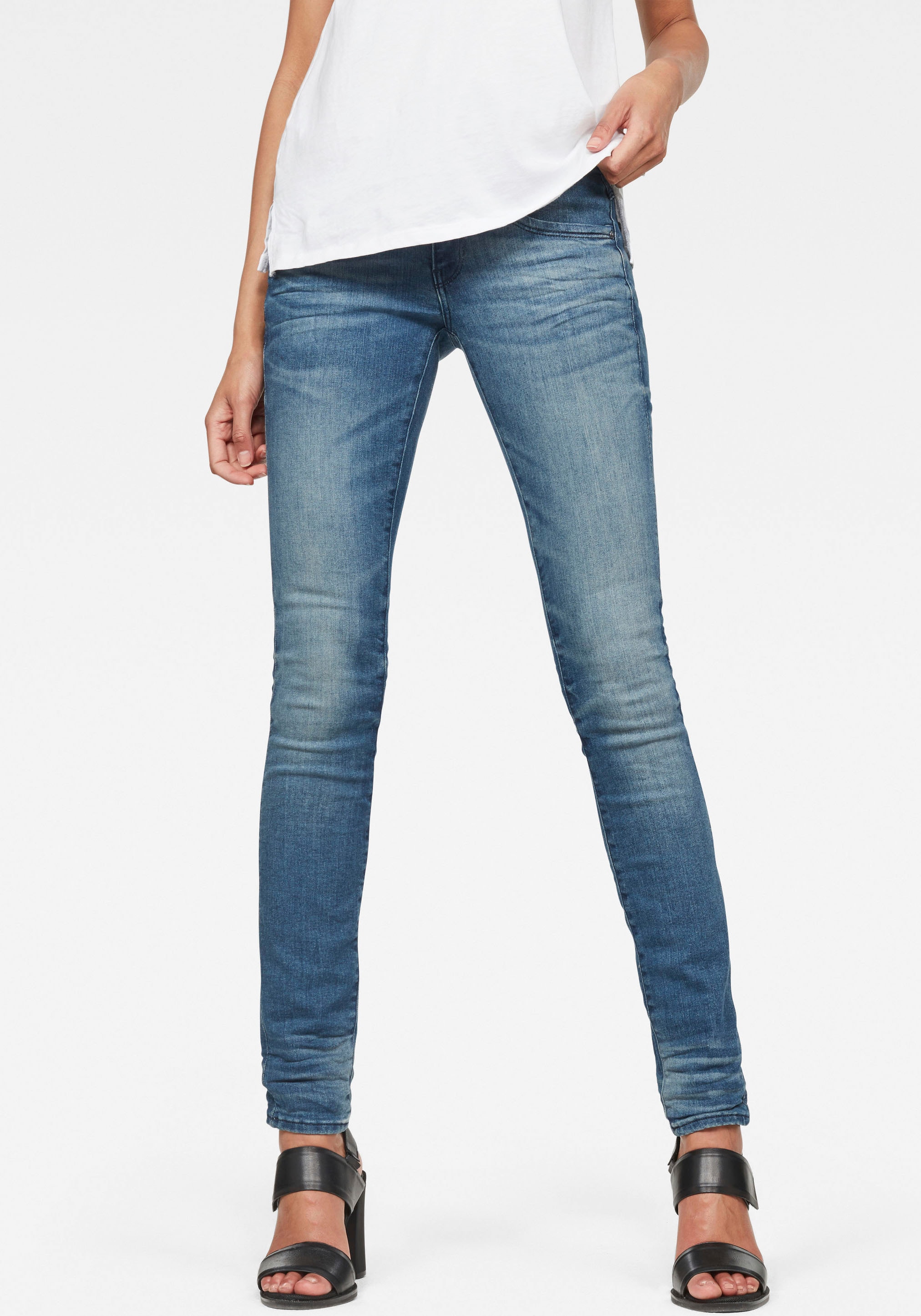Image of G-STAR Skinny-fit-Jeans "GS-Lynn Mid Waist" moderne Version des klassischen 5-Pocket-Designs