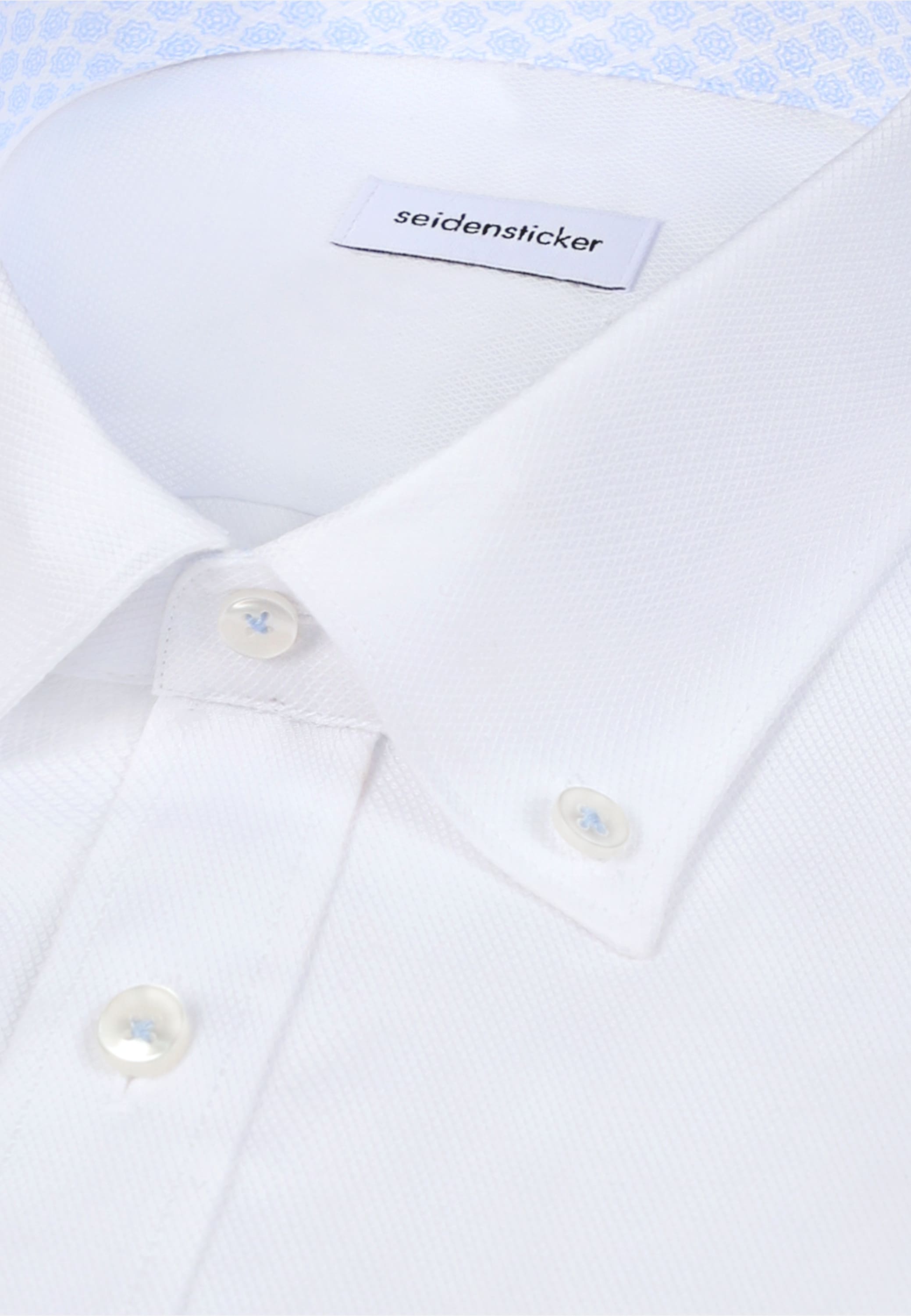 seidensticker Businesshemd »Schwarze Rose« Comfort 1/2 Button-Down-Kragen Struktur