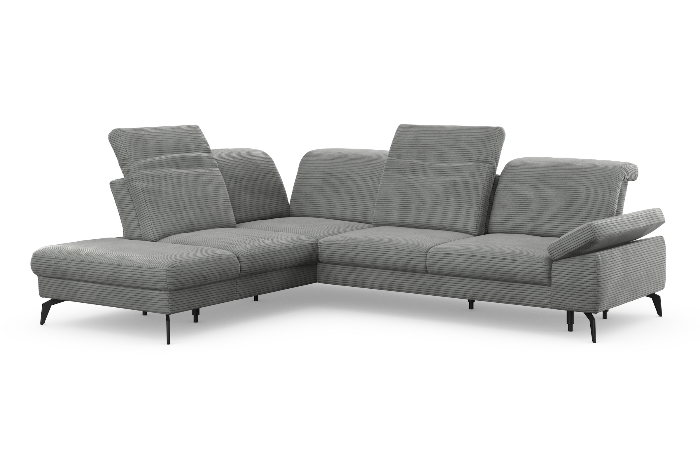 sit&more Ecksofa »Cabana L-Form«, Ottomane, wahlweise mit Sitztiefen-,Armlehnen- und Kopfteilfunktion