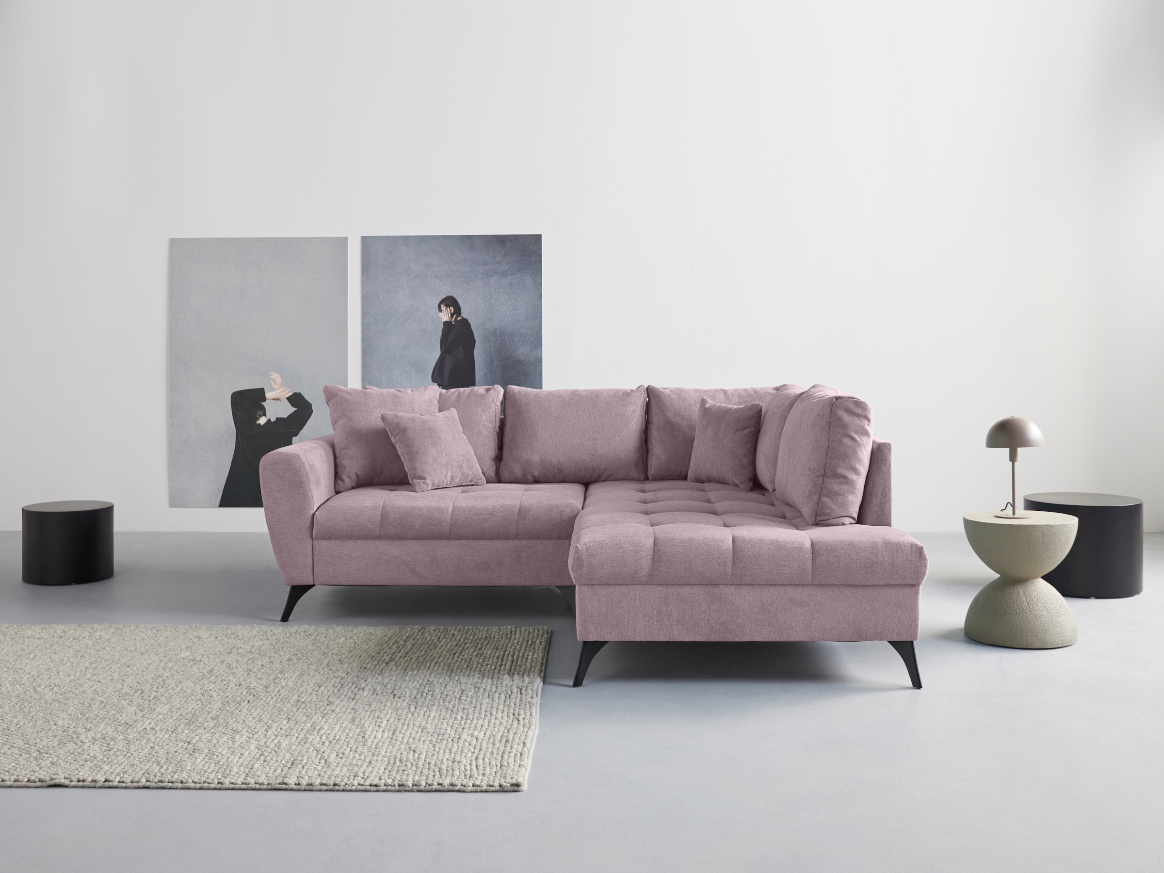 INOSIGN Ecksofa »Lörby L-Form«, Belastbarkeit bis 140kg pro Sitzplatz, auch mit Aqua clean-Bezug