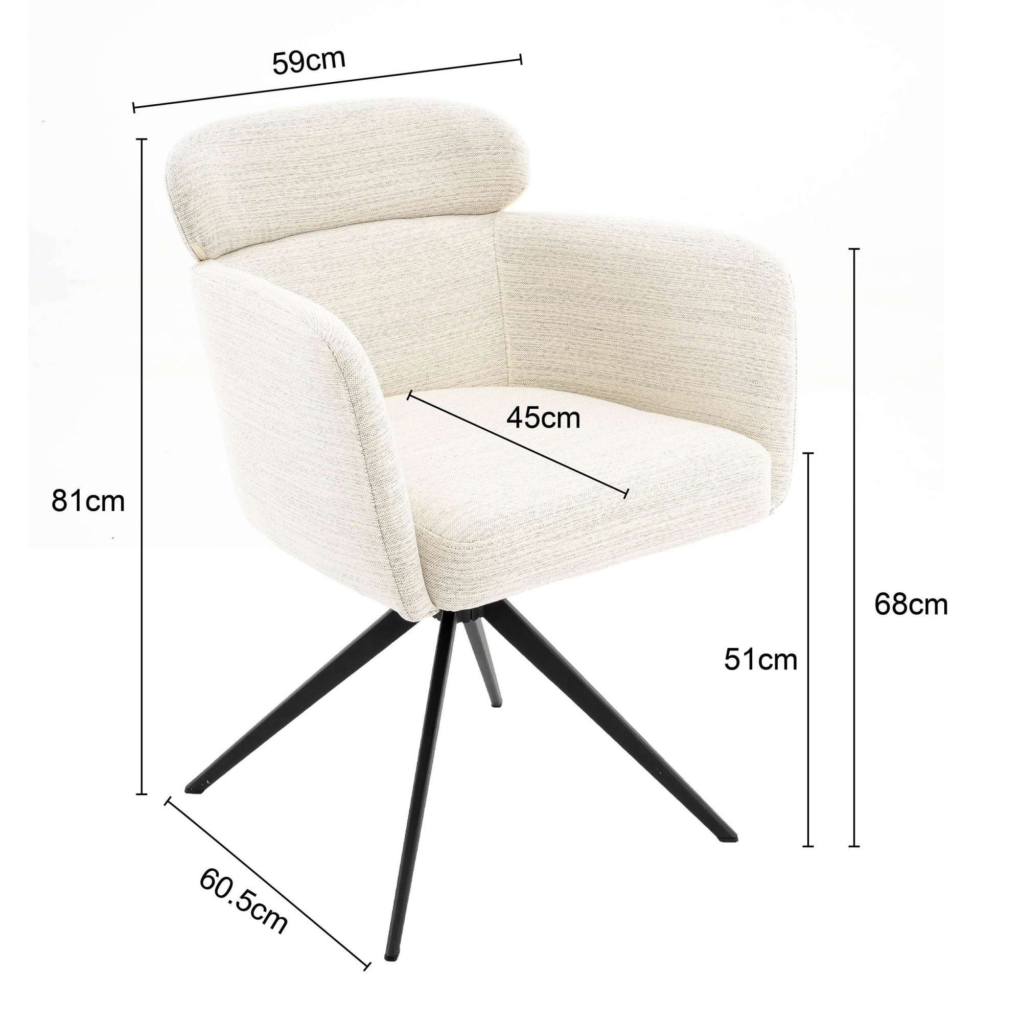 GOODproduct Esszimmerstuhl »Isarco« () 2 Stk.360° Auto Rückkehr, gepolsterte Rückenlehne, Armlehne und Sitzfläche