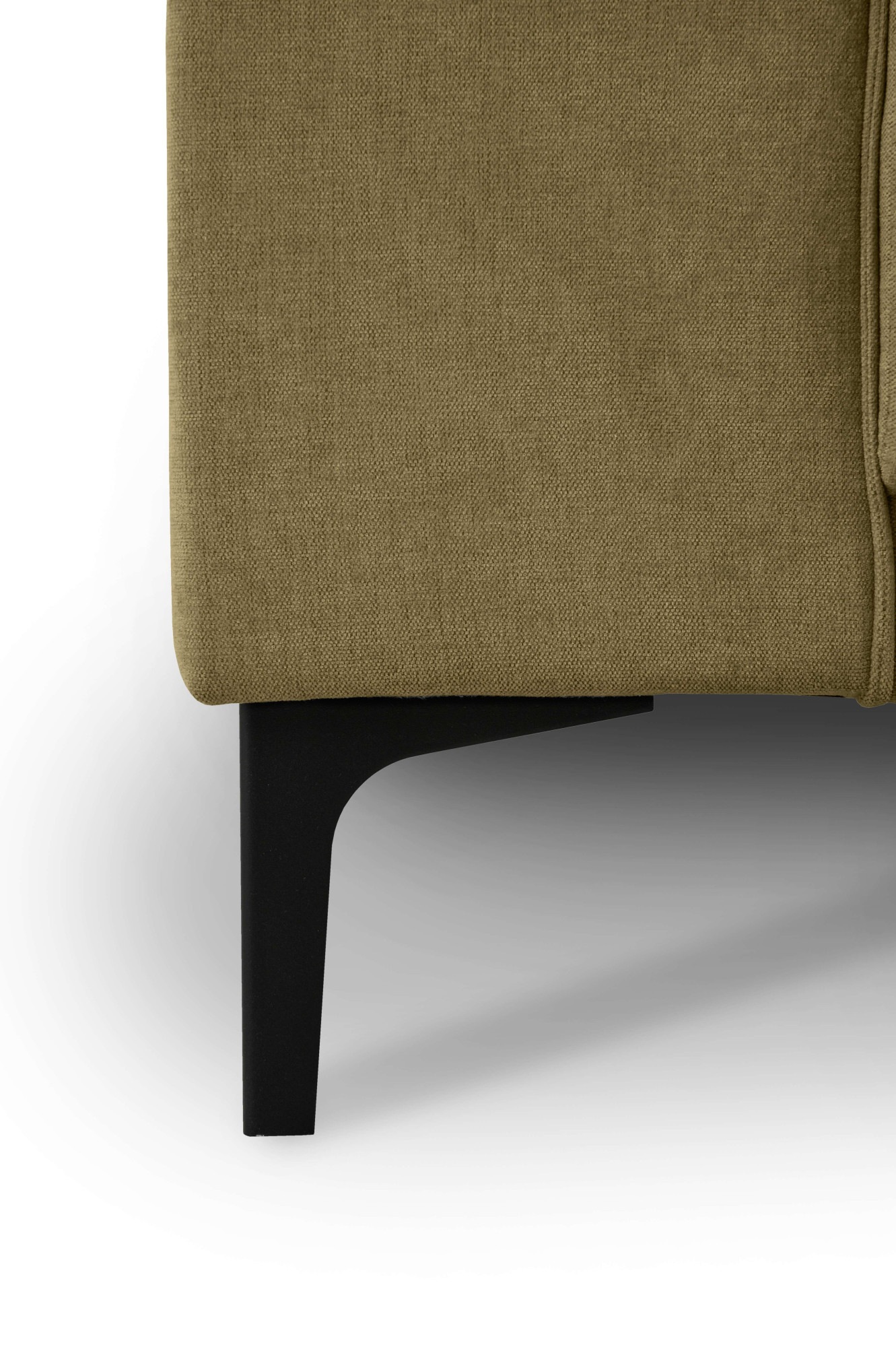 Places of Style Ecksofa »Polsterecke Oland, Struktur, Flachgewebe, Luxus-Microfaser, Boucle«, L-Form, 280 cm, Wellenunterfederung, Skandi-Design, Metallfüsse