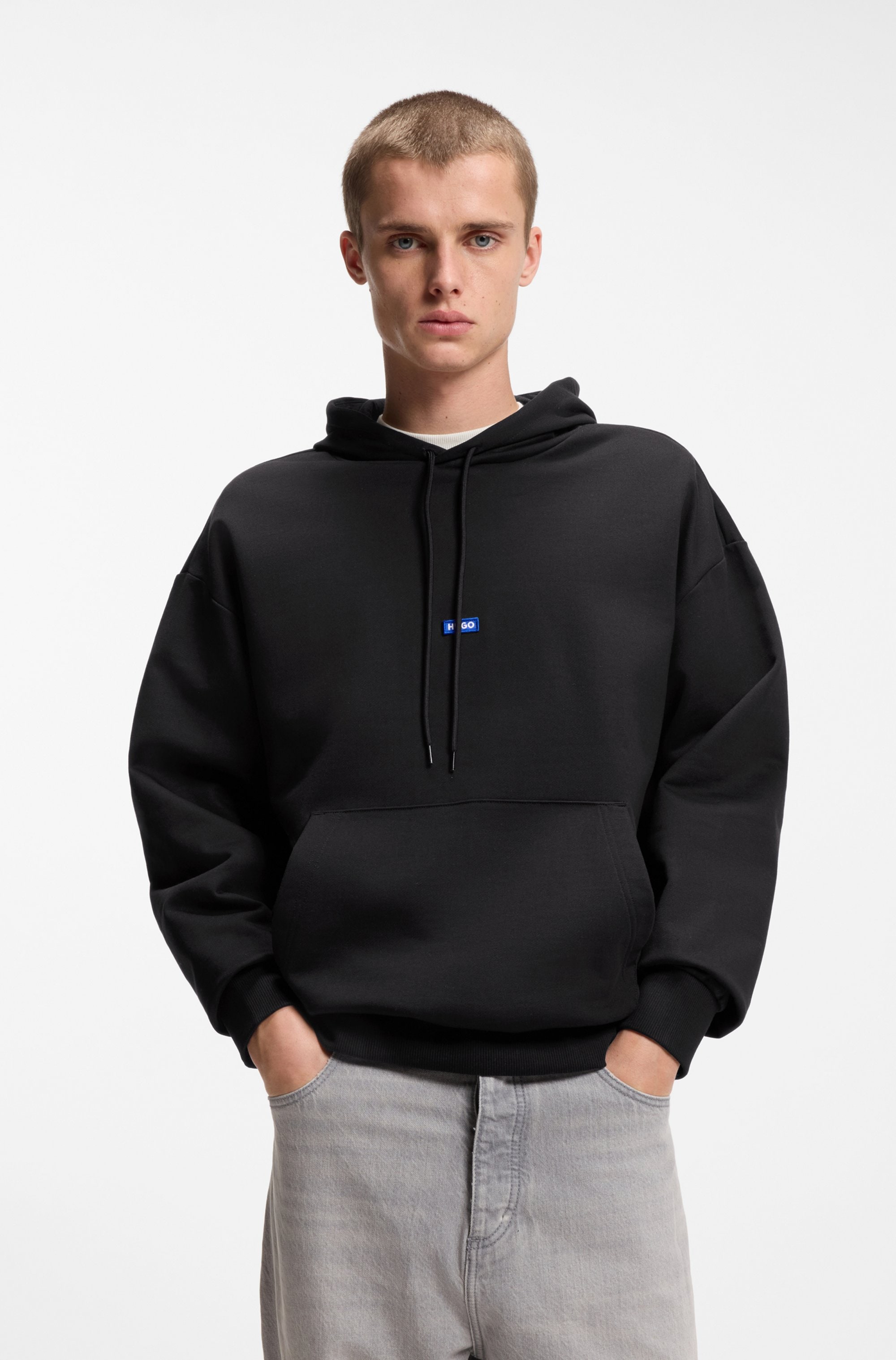 Image of HUGO Kapuzensweatshirt "Nalonso", Regular Fit, Kängurutasche, Kapuze mit Kordelzug