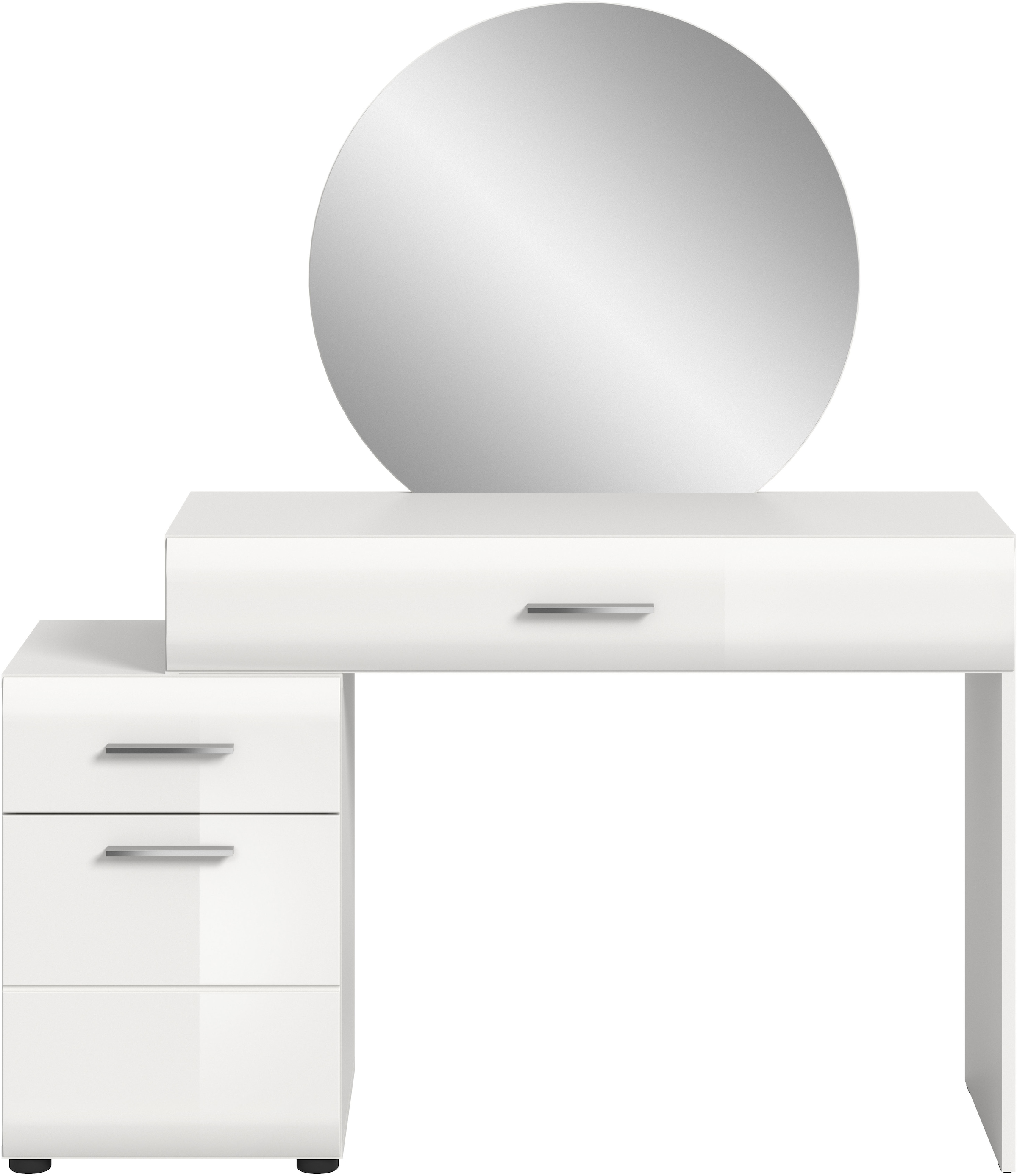 INOSIGN Coiffeuse »FLORENZ, hochwertige MDF-Front, Rillenfräsung, 2 Schubladen, Spiegel« 1 cuis tlg. Schminktisch, Schminktisch mit Spiegel, Spiegel Schminktisch