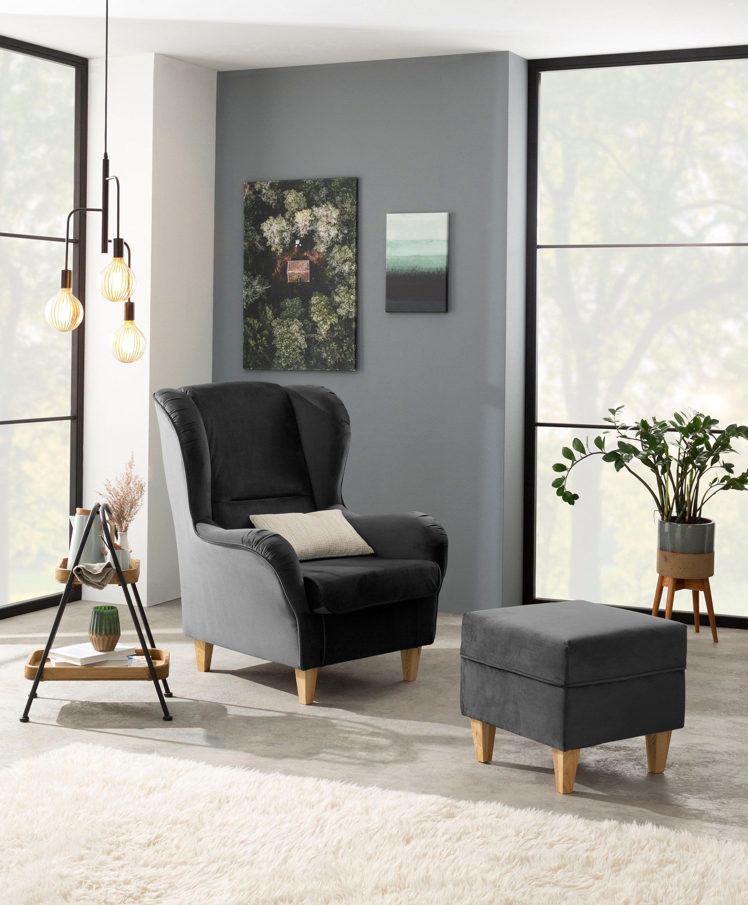 Image of Home affaire Ohrensessel »Natascha«, mit besonders hochwertiger Polsterung für bis zu 140 kg Belastbarkeit bei Ackermann Versand Schweiz