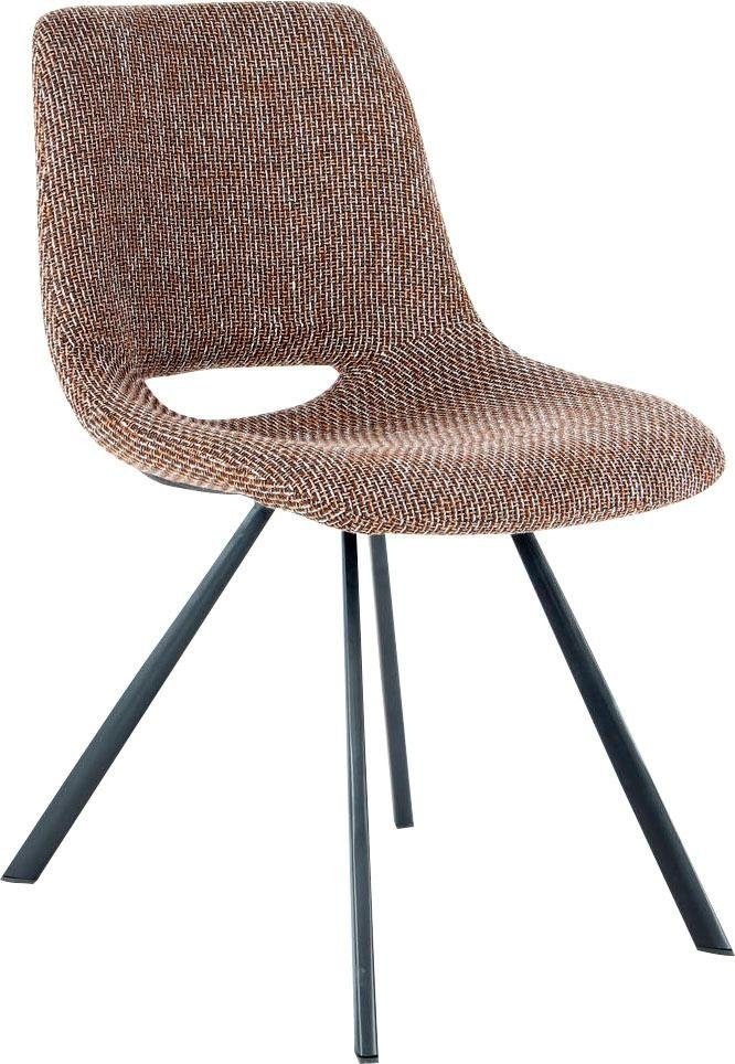 Kayoom Stuhl »Josephine 325 2er-Set , zeitloses Design, mit geometrischer Aussparung« (Set) 2 Stk.pflegeleicht, schlicht, weiche Polsterung für angenehmes Sitzgefühl