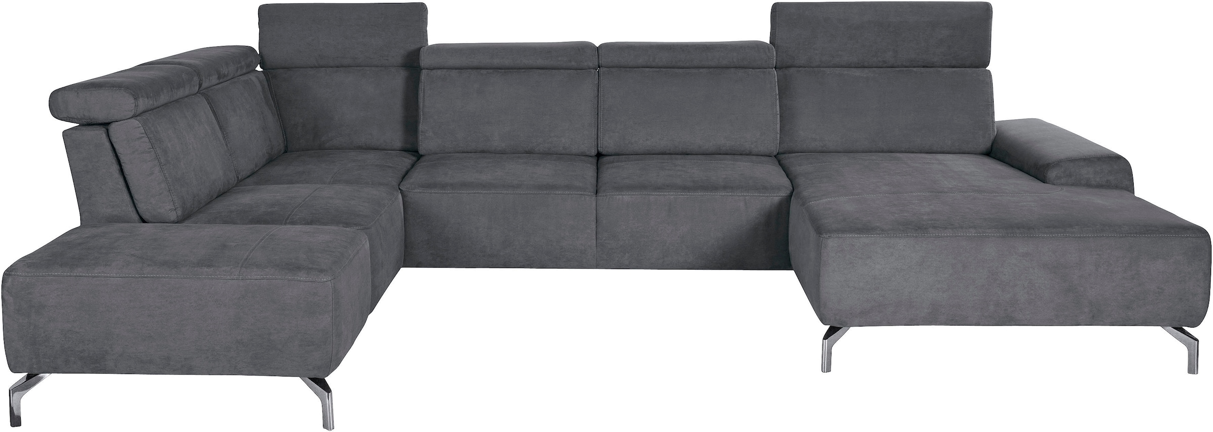 Image of sit&more Wohnlandschaft "Gizeh U-Form" 15 cm Fusshöhe, inklusive Sitztiefenverstellung und Kopfteilverstellung