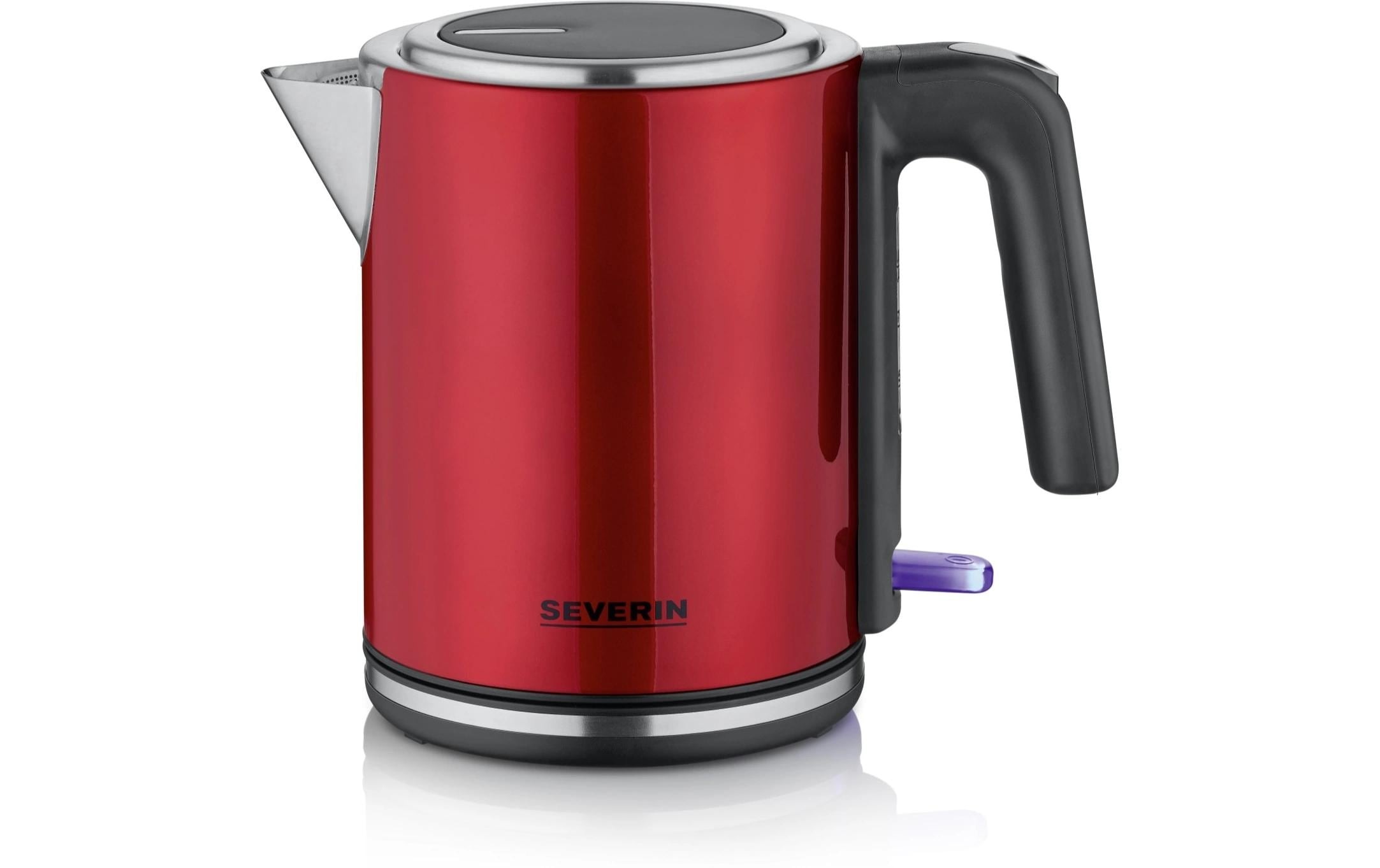 Severin, Wasserkocher »WK 3427 1 l« 1 l 2400 W, rot, schwarz, Einheitsgröße, Wasserkocher