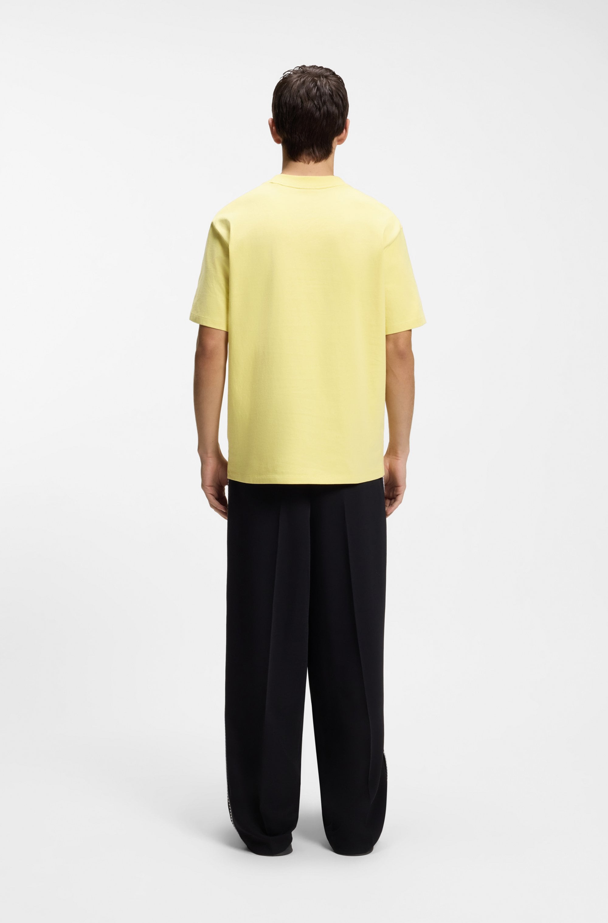HUGO T-shirt Encolure ronde, coupe Relaxed Fit, imprimé logo