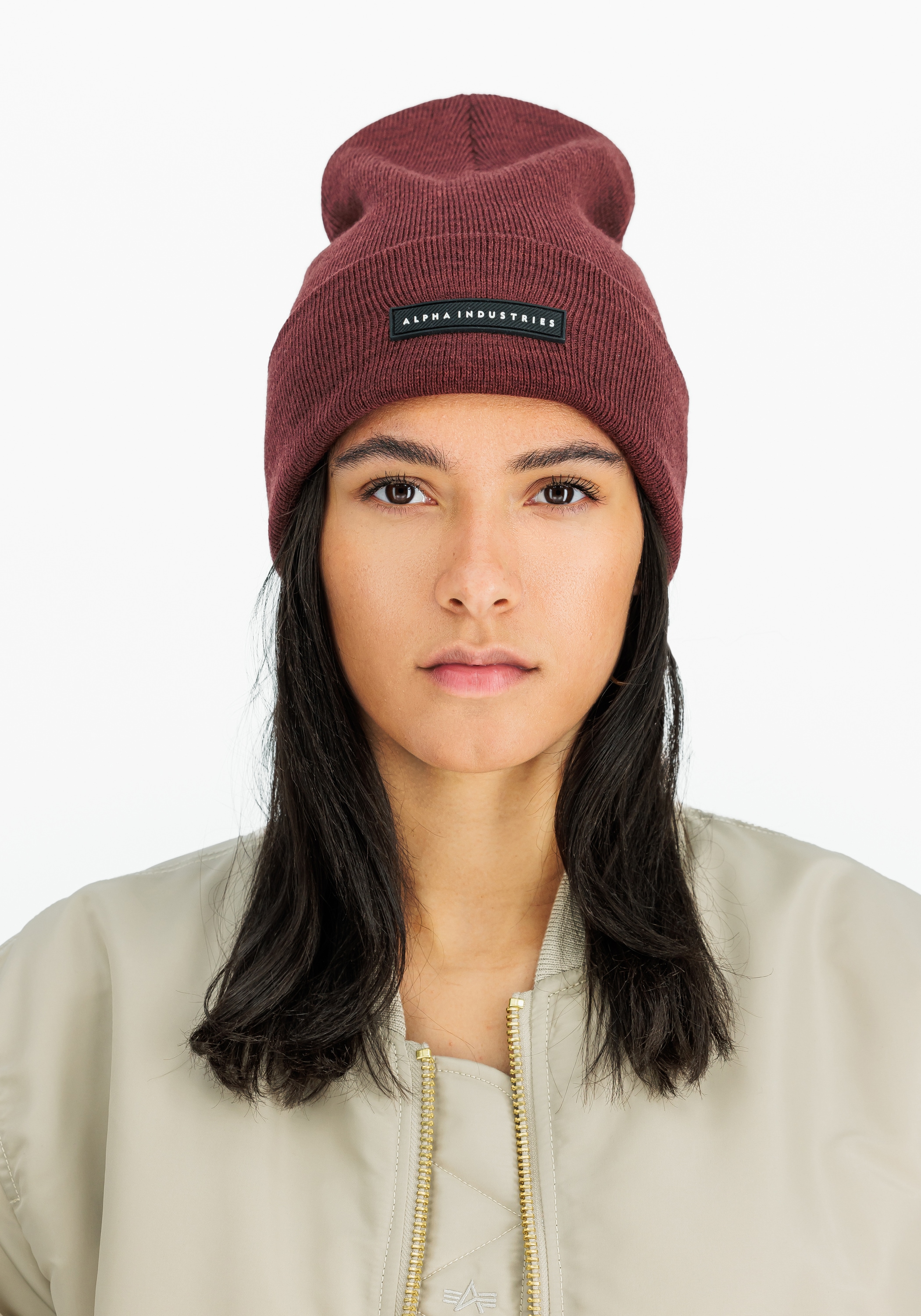 Alpha Industries Bonnet de ski »Rubber Logo Beanie«