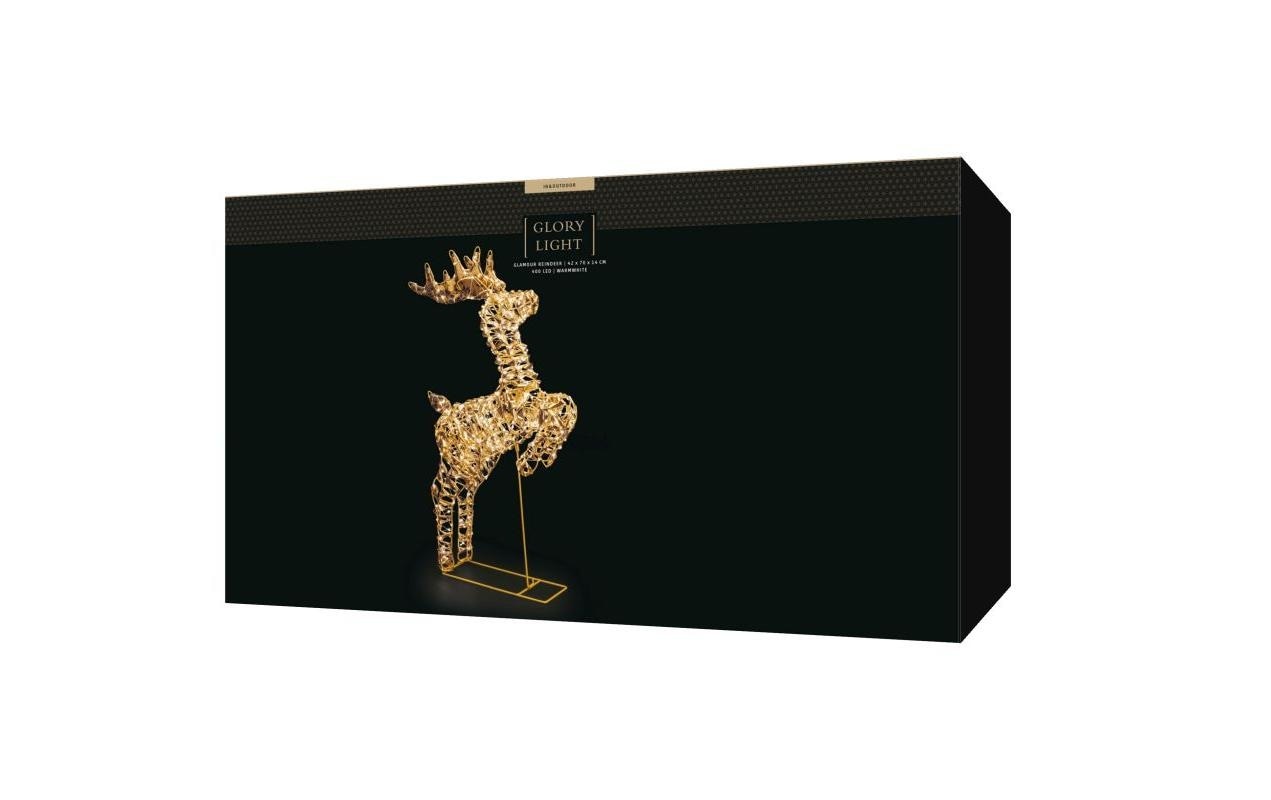 STT LED Dekofigur »Glamour reindeer« Warmweiss