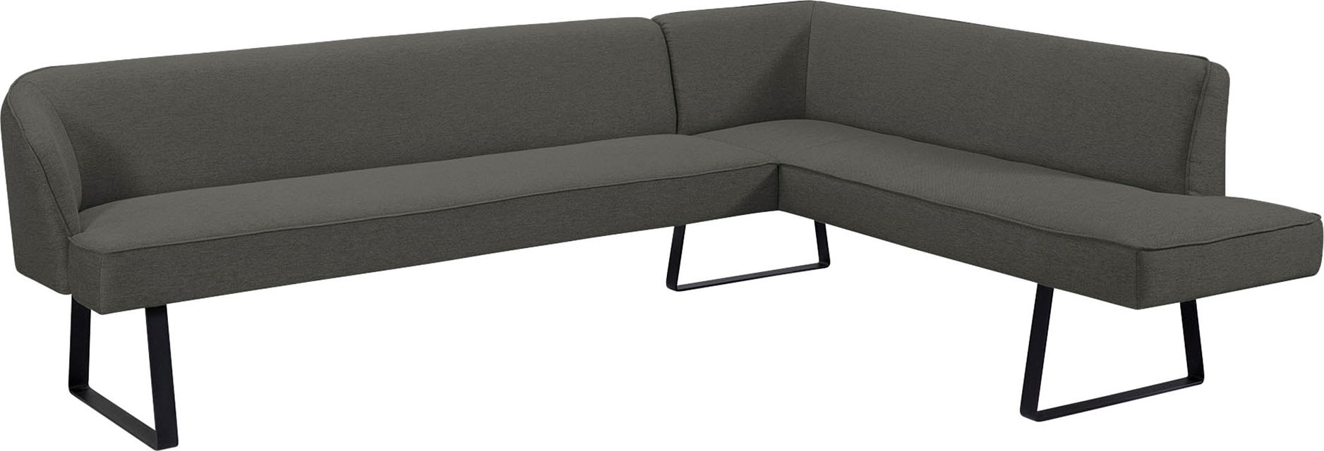 exxpo - sofa fashion Eckbank »Americano« mit Keder und Metallfüssen, Bezug in verschiedenen Qualitäten