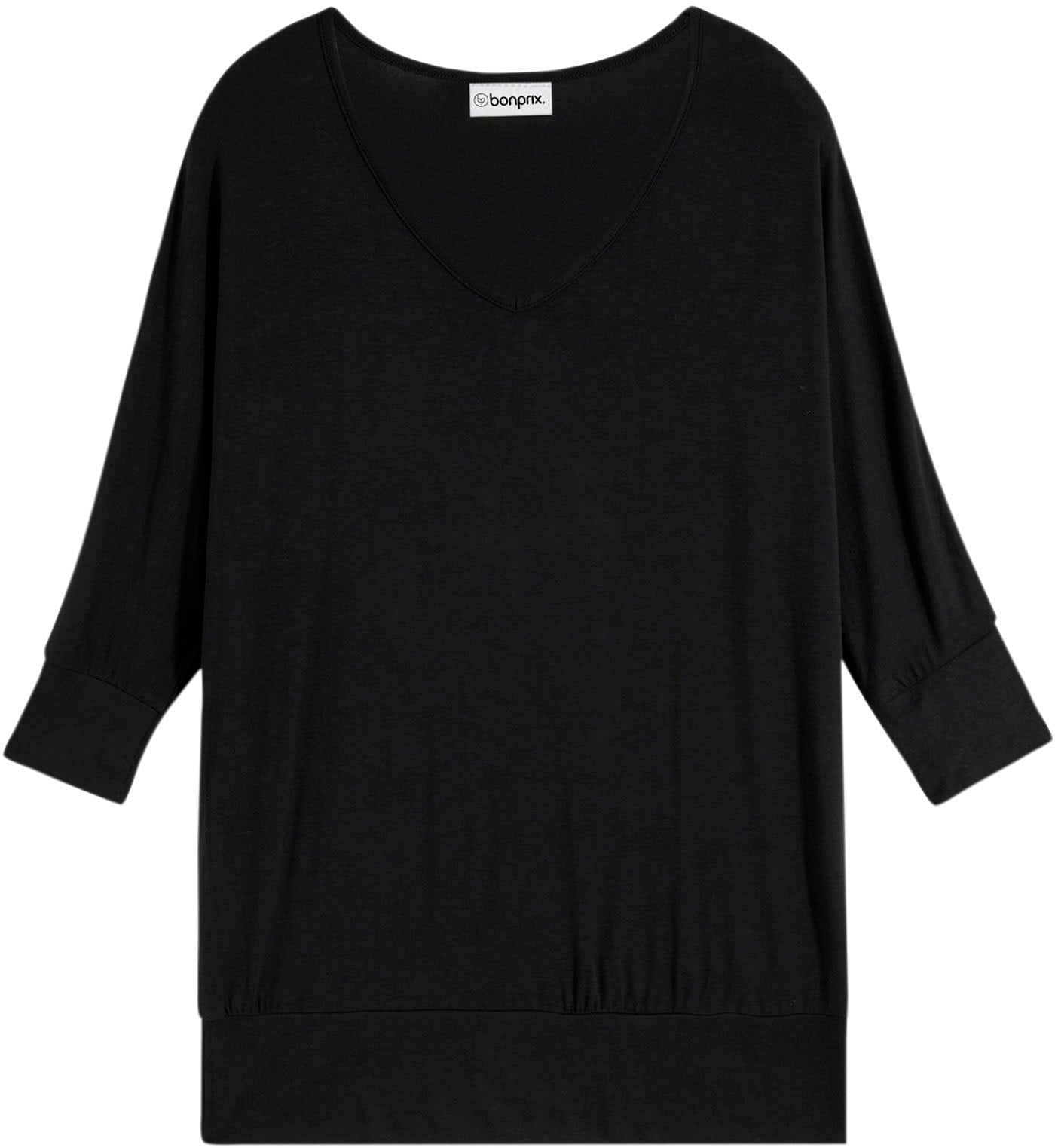 bonprix Oversize-Shirt »Oversized-Shirt aus fliessender Viskose« weite Passform, 3/4-Ärmel, weiter Ausschnitt, aus Viskose