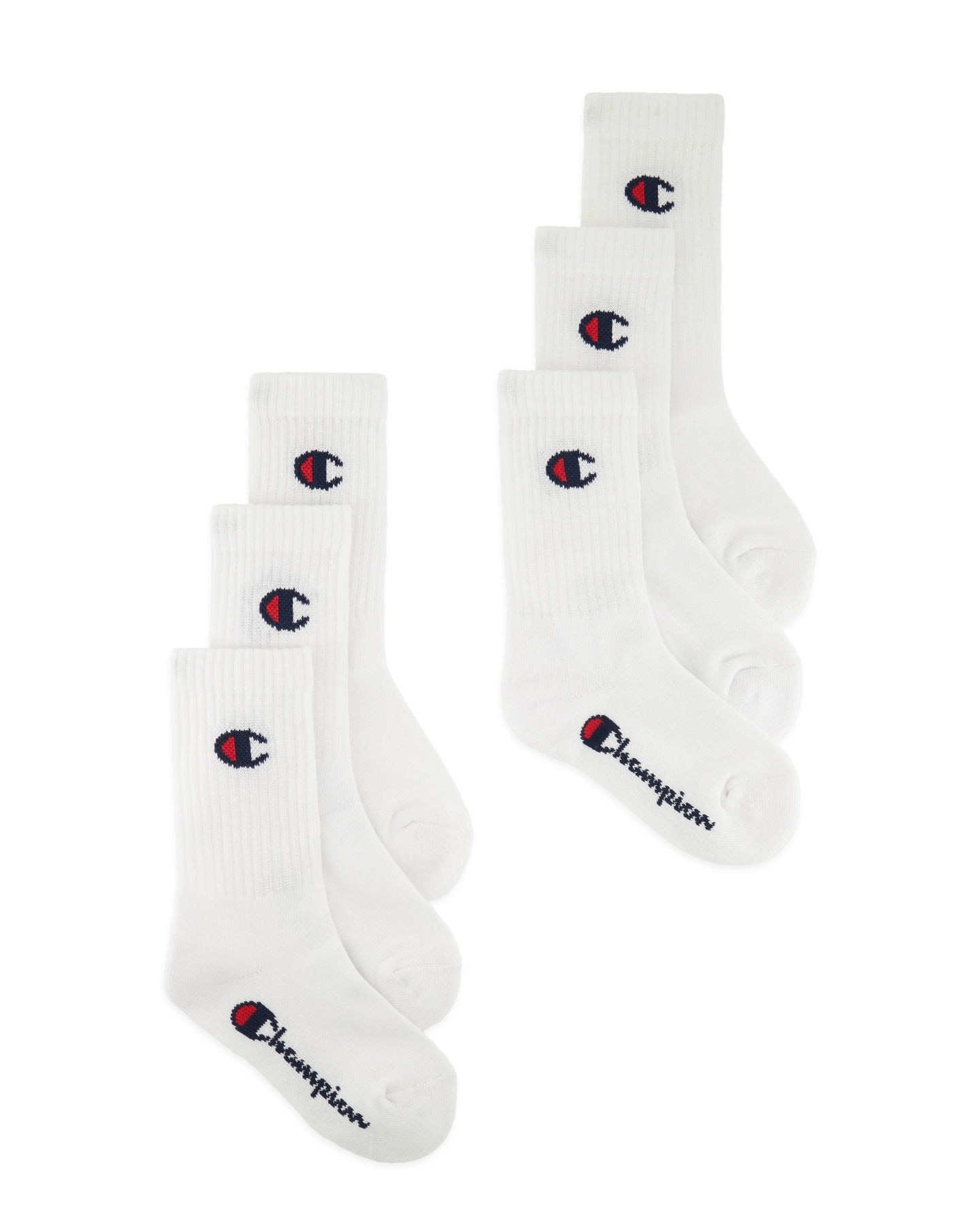Champion Sportsocken Packung, 6 Stk. tlg. für Kinder, sportlicher Stil, aus Baumwolle, Polyester und Elasthan