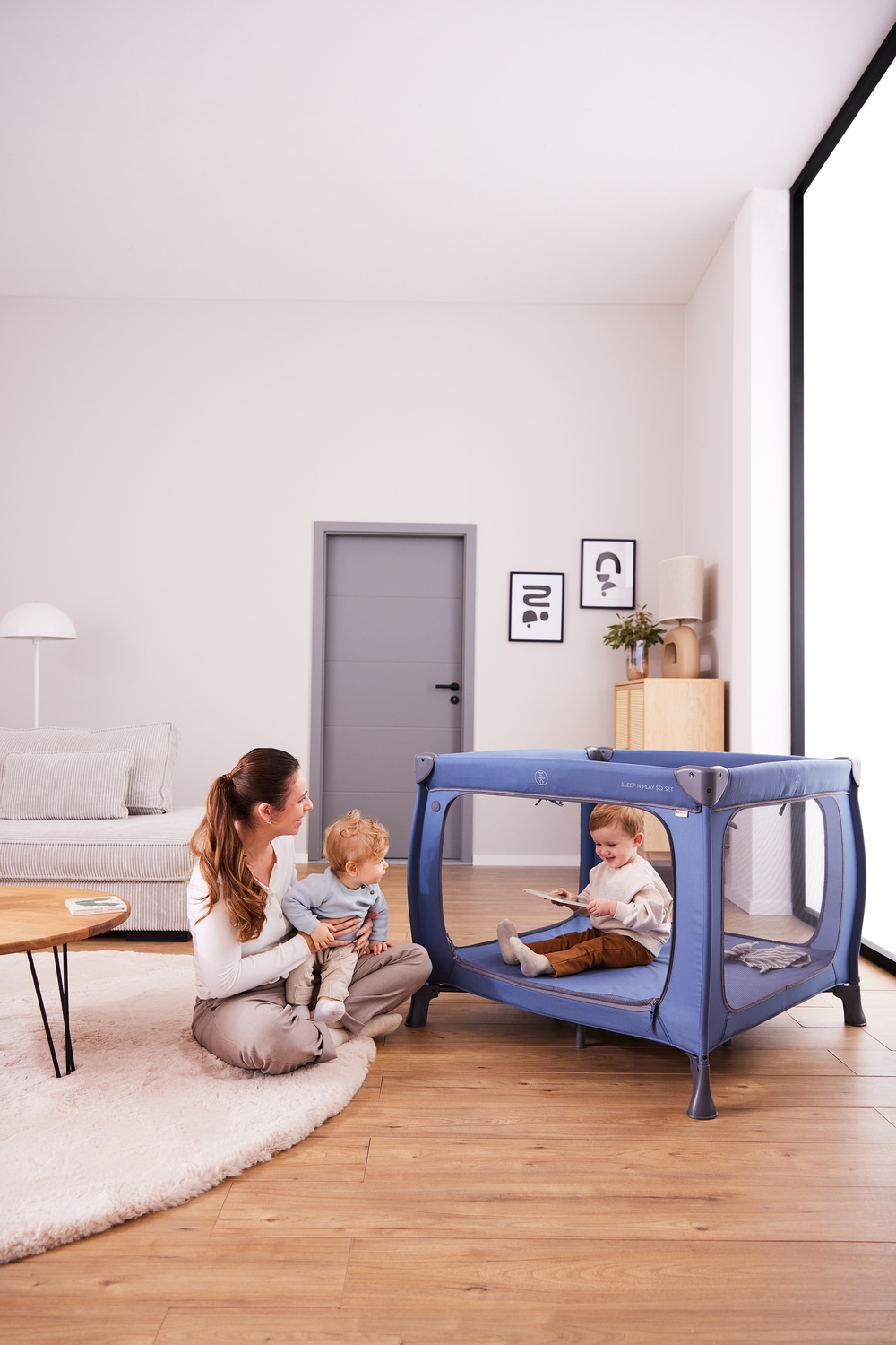 Hauck Lit de voyage pour bébé »Sleep N Play SQ, Set dark blue« inklusive Schaumstoff-Matratze