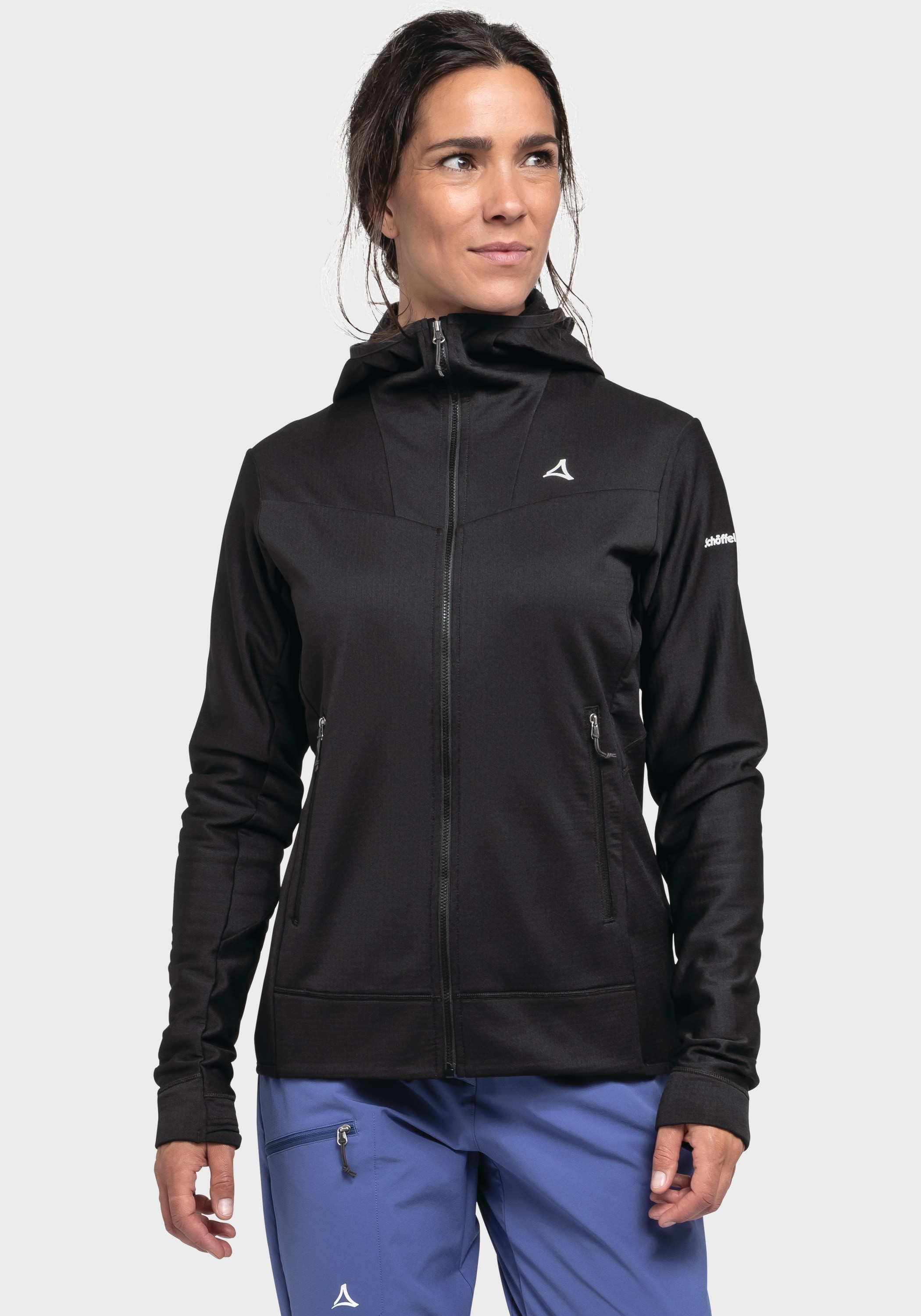 Schöffel Fleecejacke »Mountain Fleece Hoody Style Blaueis WMS« mit Kapuze