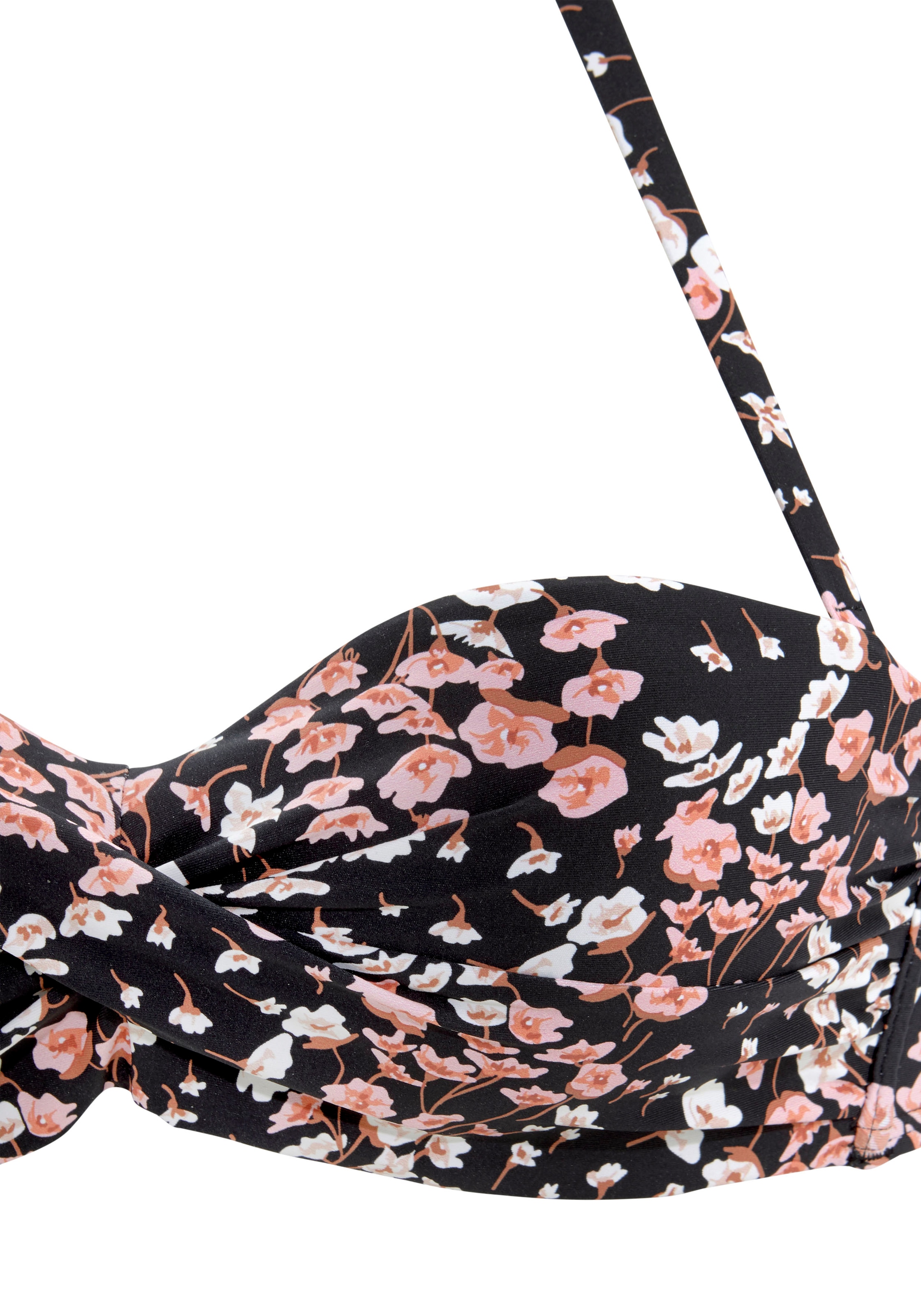 LASCANA Bügel-Bandeau-Bikini-Top »Blair«, mit floralem Design