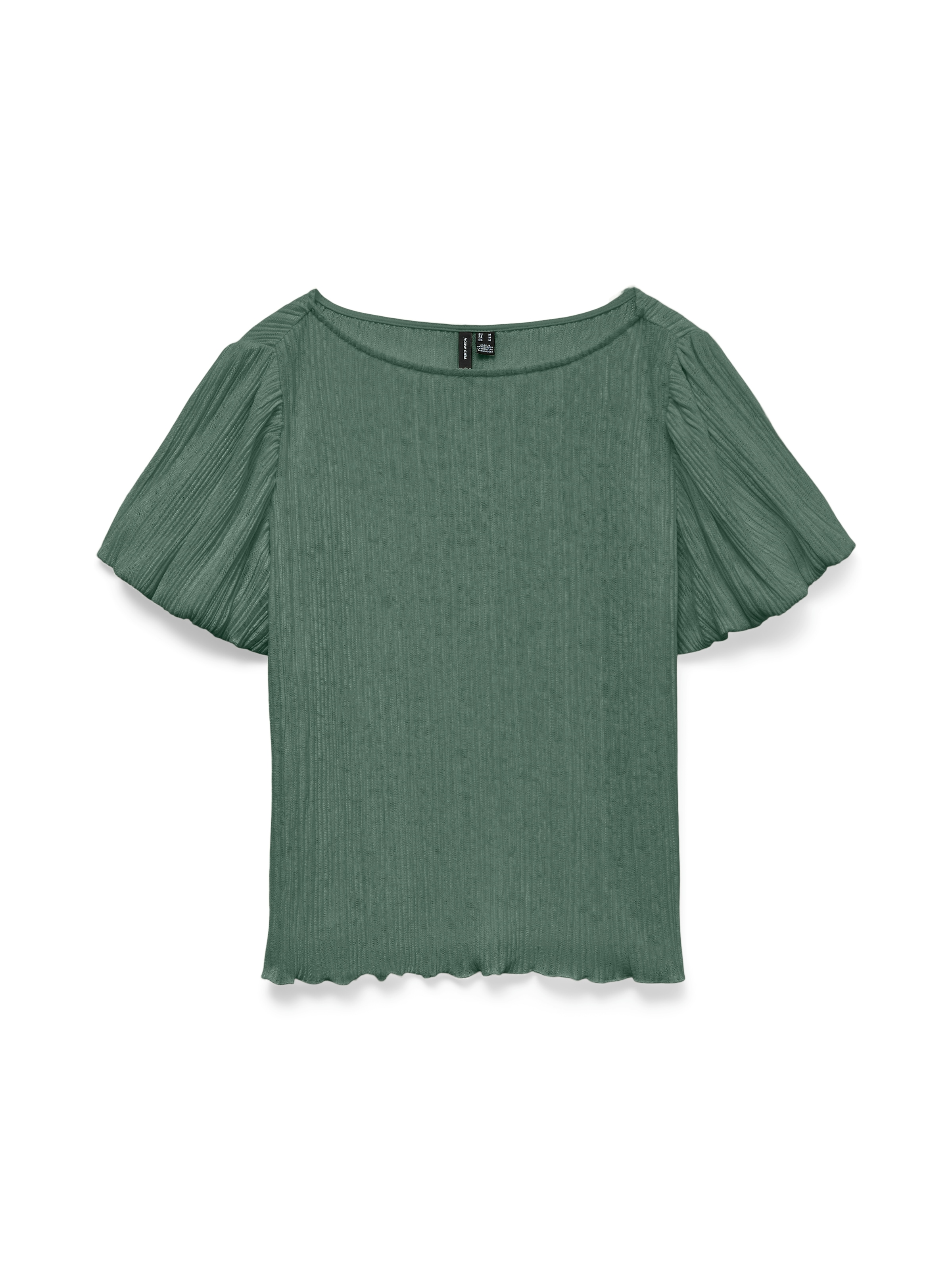 Vero Moda Kurzarmshirt »VMLEIKA SS BOAT-NECK TOP JRS« Kunstfaser, regular fit