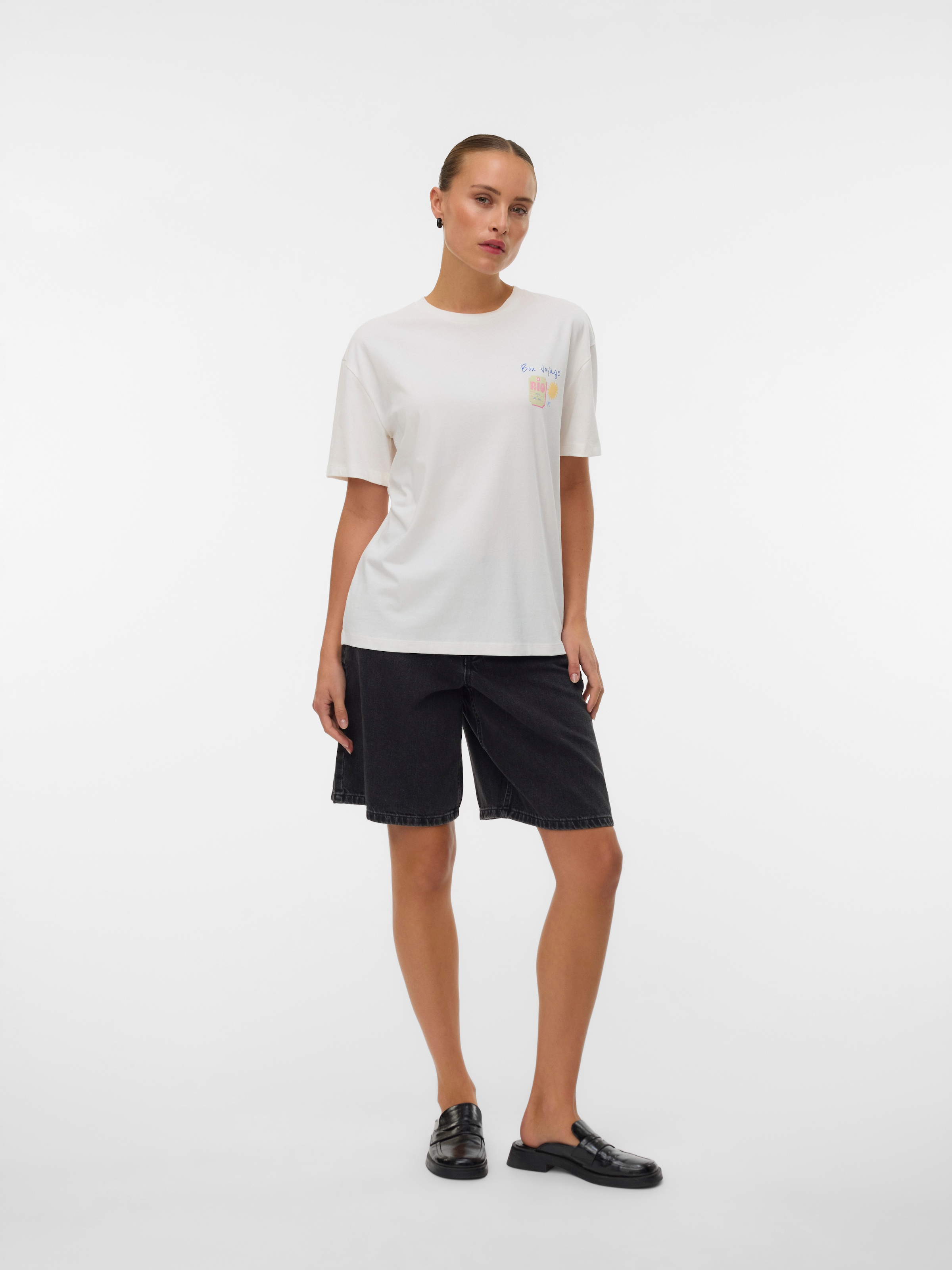 Vero Moda T-shirt »VMNINNA MIA SS TOP BOX JRS« coton, imprimé dans le dos
