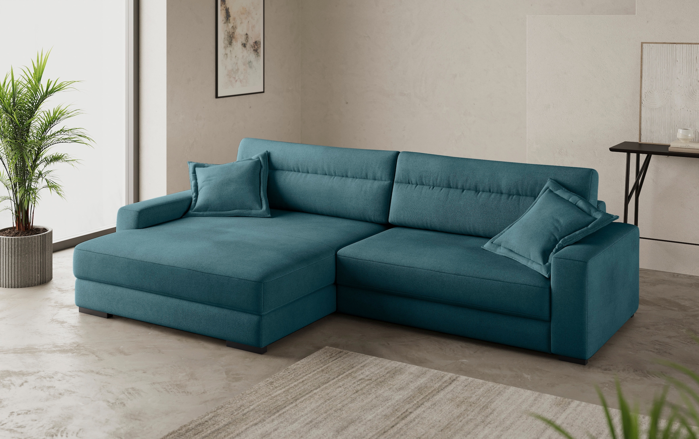 Mr. Couch Ecksofa »Marcello L-Form«, inklusive EasyBett und Bettkasten