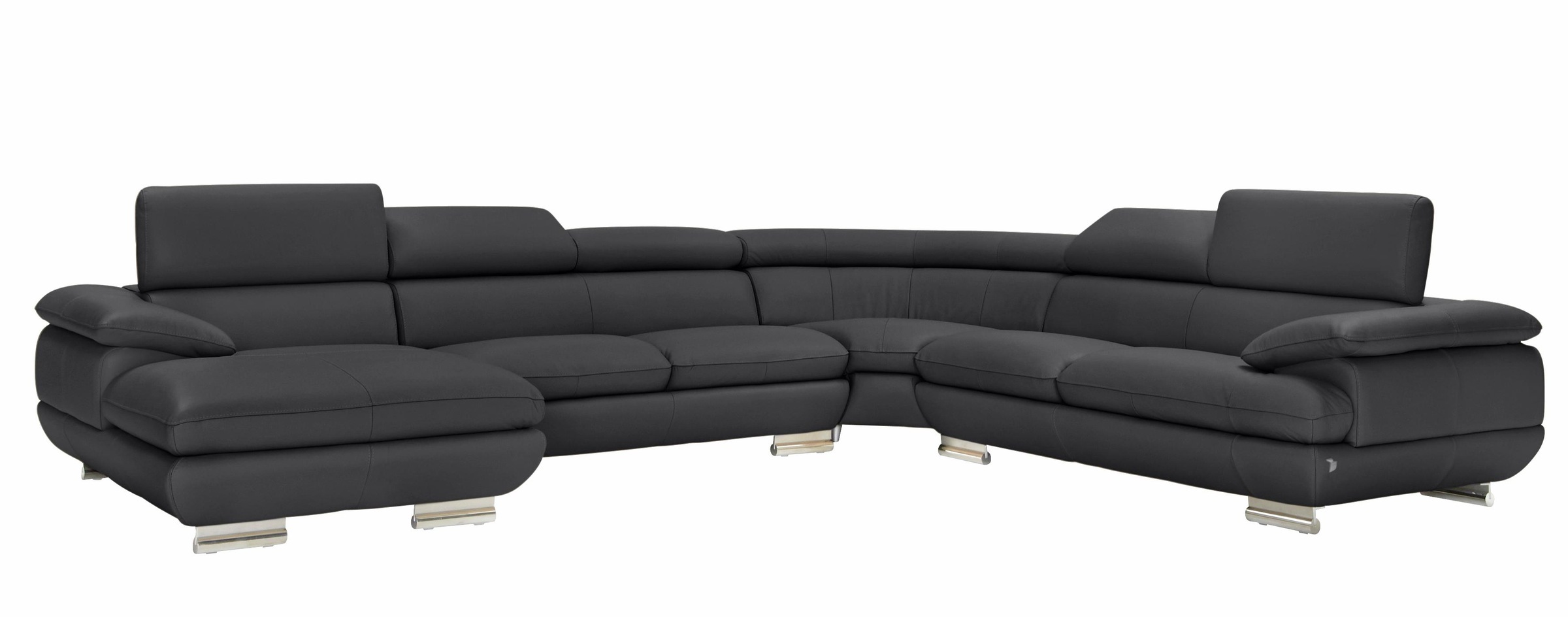 CALIA ITALIA Wohnlandschaft »Magic, italienisches Sofa zum Träumen, erstklassiger Sitzkomfort«, verstellbaren Kopfstützen zum Relaxen, in 2 Lederqualitäten, U-Form