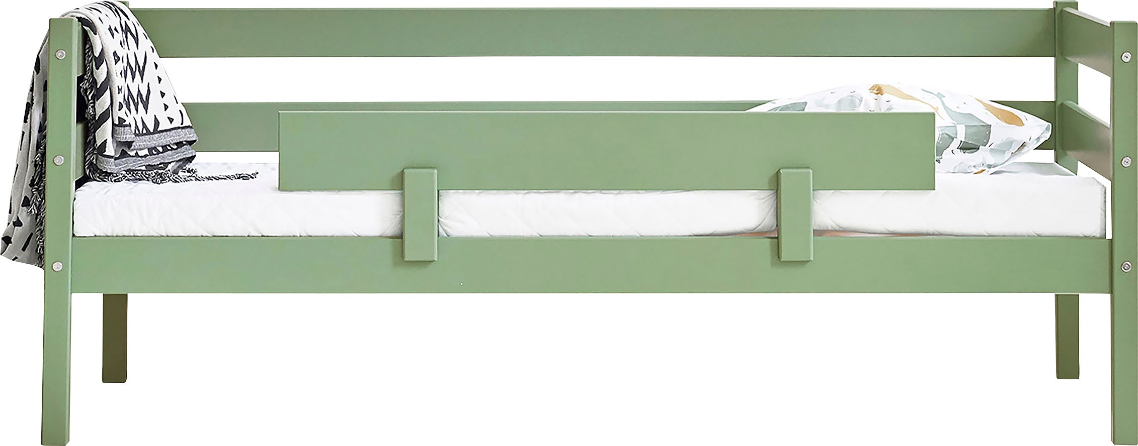 Hoppekids Einzelbett »ECO Comfort Kinderbett, Kiefer Massivholz, Jugendbett inkl. Rollrost«, 70x160 cm, wahlweise in verschieden Farben/ Matratze/ Absturzsicherung