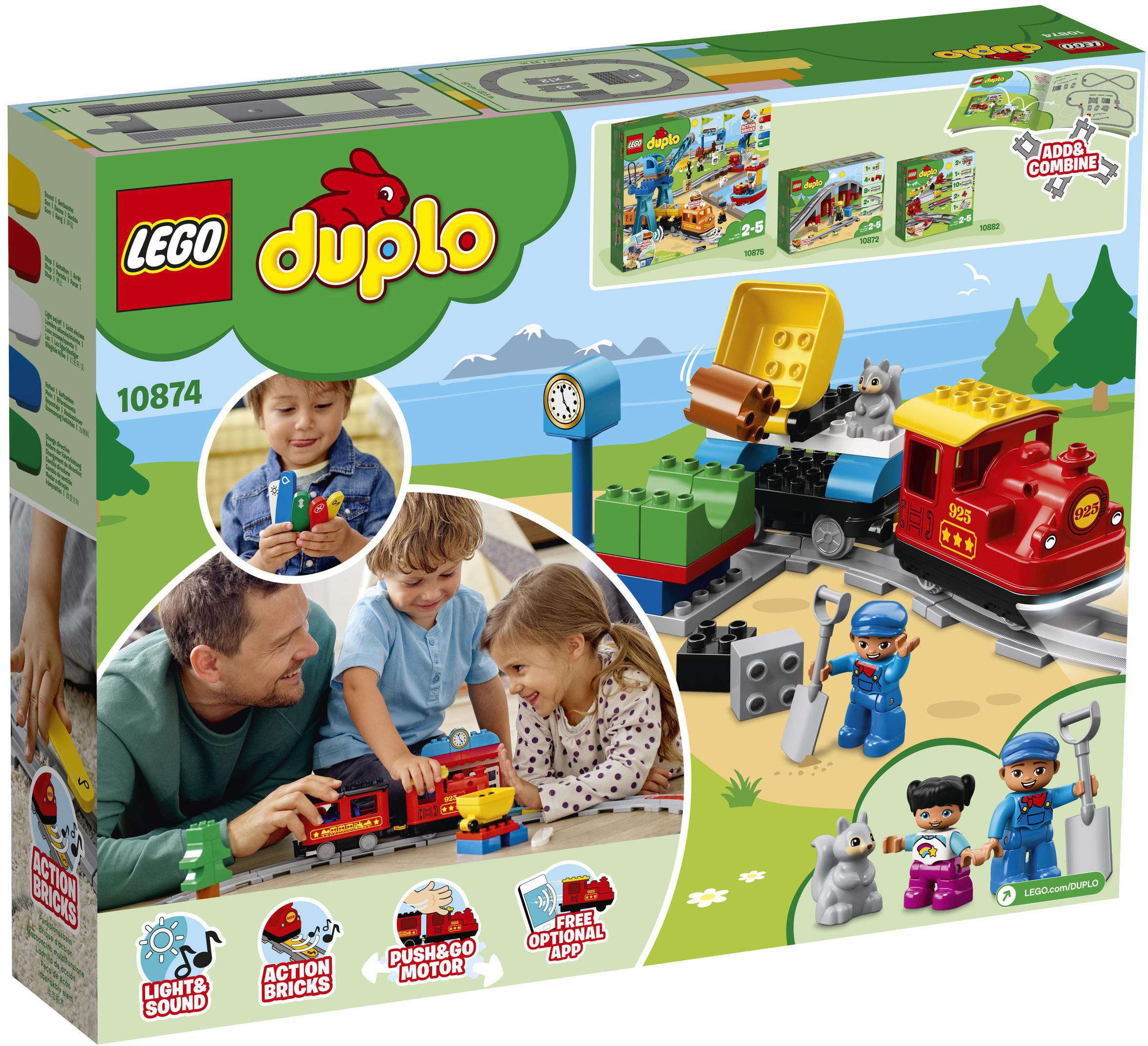 LEGO® Konstruktionsspielsteine »Dampfeisenbahn (10874), LEGO® DUPLO® Town«, (59 St.)