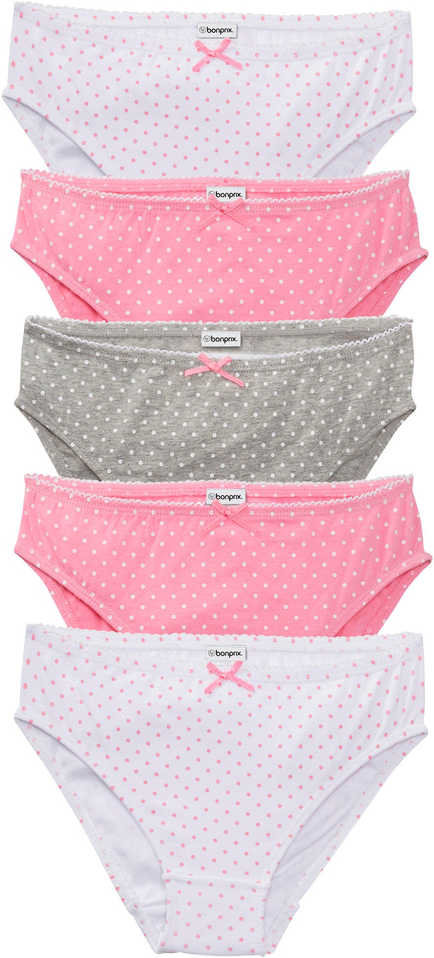 Image of bonprix Slip Packung, 5 Stk. bequeme Passform, aus Baumwolle und Elasthan, 5er-Pack