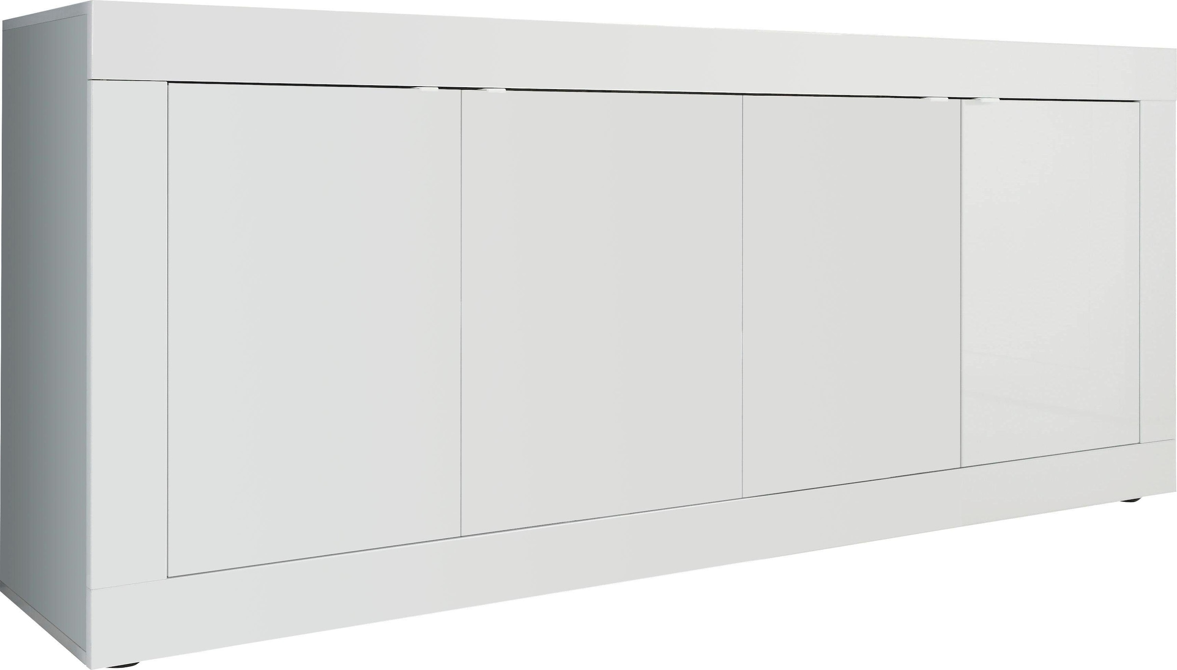 Home affaire Sideboard "Basic Breite 207 cm, Kommode 4 Türen, Anrichte," Metallgriff, moderne Rahmenoptik, viel Stauraum, Farbauswahl