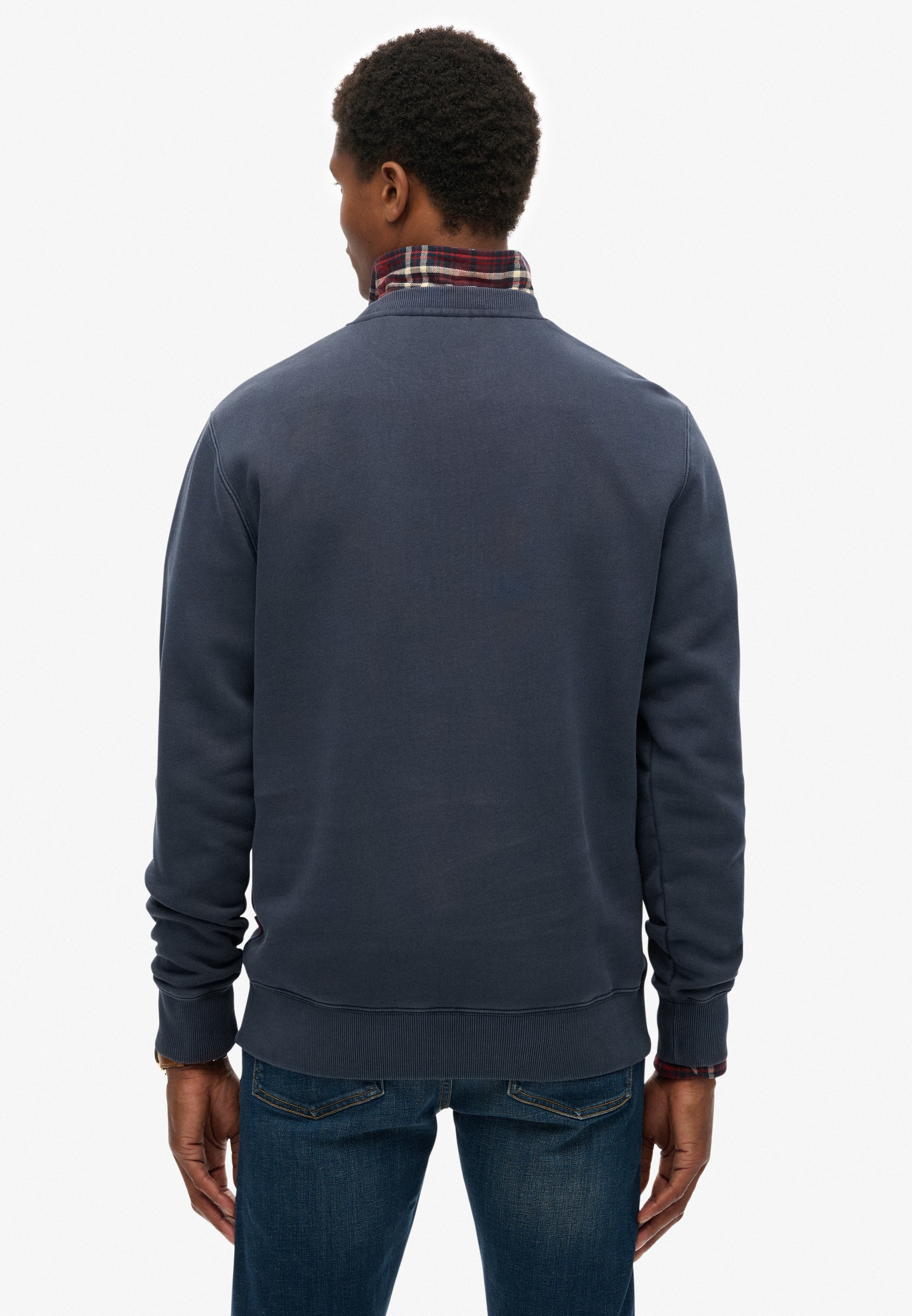 Superdry Sweatshirt »MICRO LOGO CREW«, aus Baumwolle und Polyester, Relaxed Fit, angeraute Sweatware
