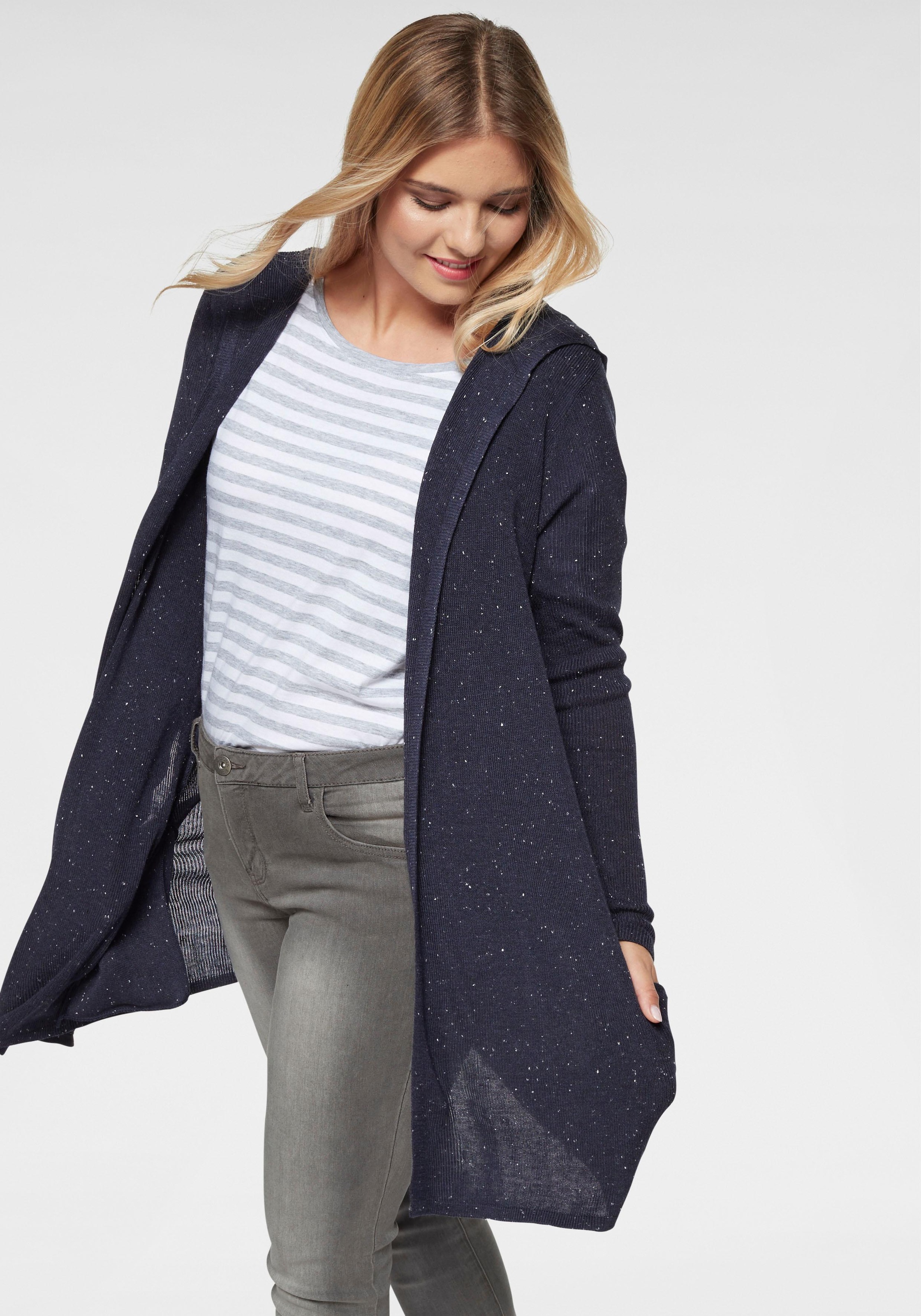 Image of AJC Kapuzenstrickjacke, im leichten Ripp-Strick bei Ackermann Versand Schweiz