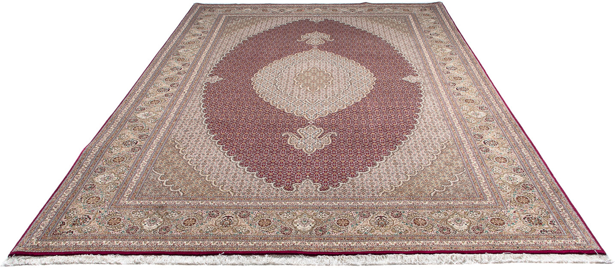 Image of morgenland Orientteppich »Perser - Täbriz - 314 x 203 cm - rot«, rechteckig, 10 mm Höhe, Wohnzimmer, Handgeknüpft, Einzelstück mit Zertifikat bei Ackermann Versand Schweiz
