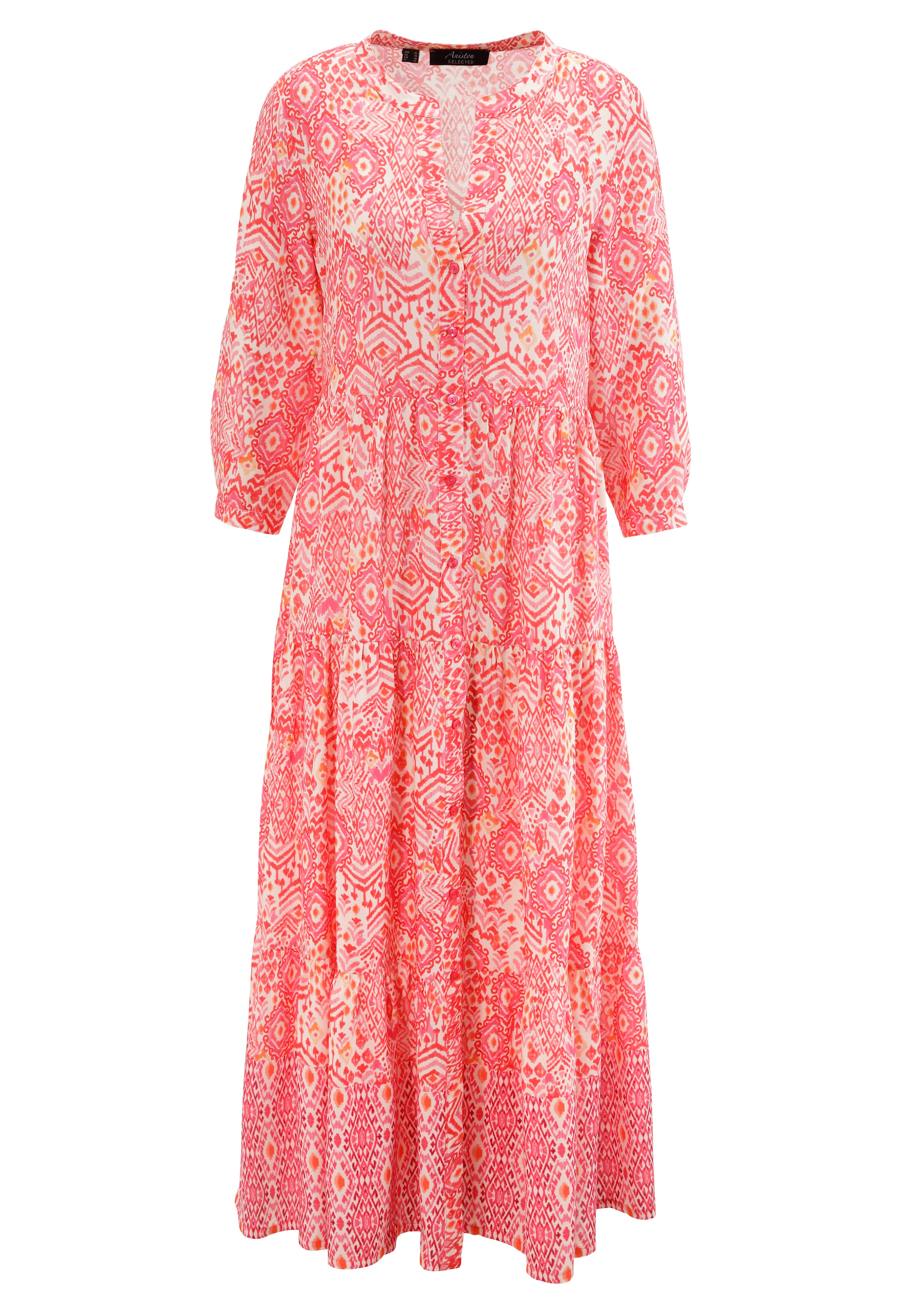 Aniston SELECTED Blusenkleid, mit frisch sommerlicher Ethno-Musterung