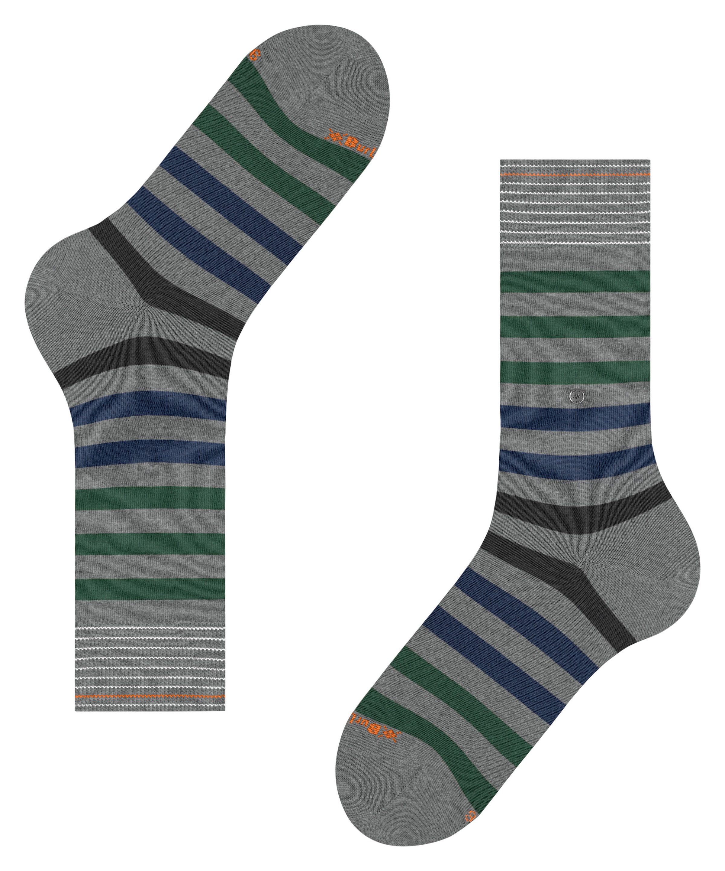 Burlington Socken »Blackpool« modernes Streifenmuster, Einheitsgrösse 40-46, Burlington-Clip