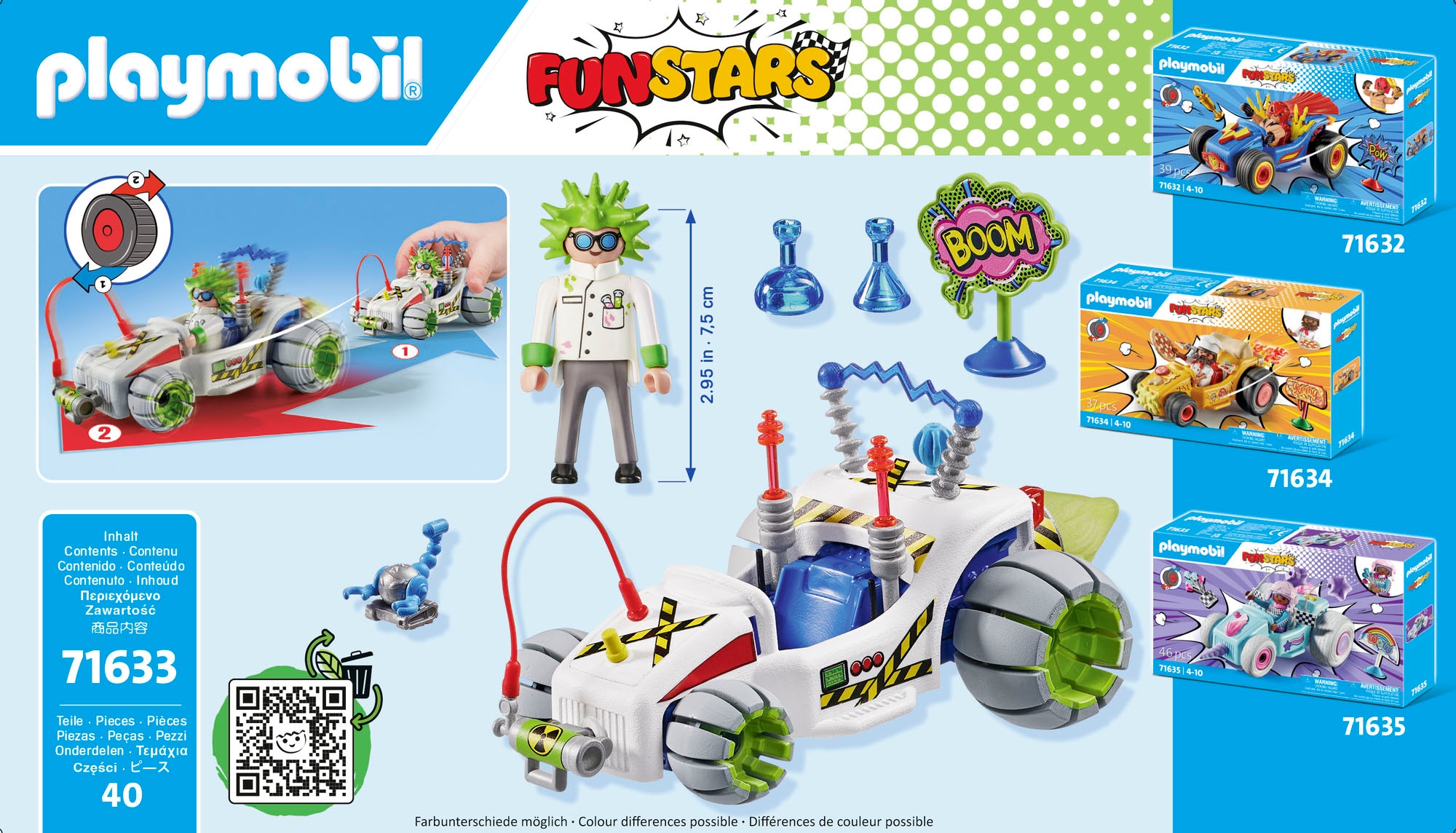 Playmobil® Jeu de construction »Rasender Professor (71633), Funstars« Made in Europe