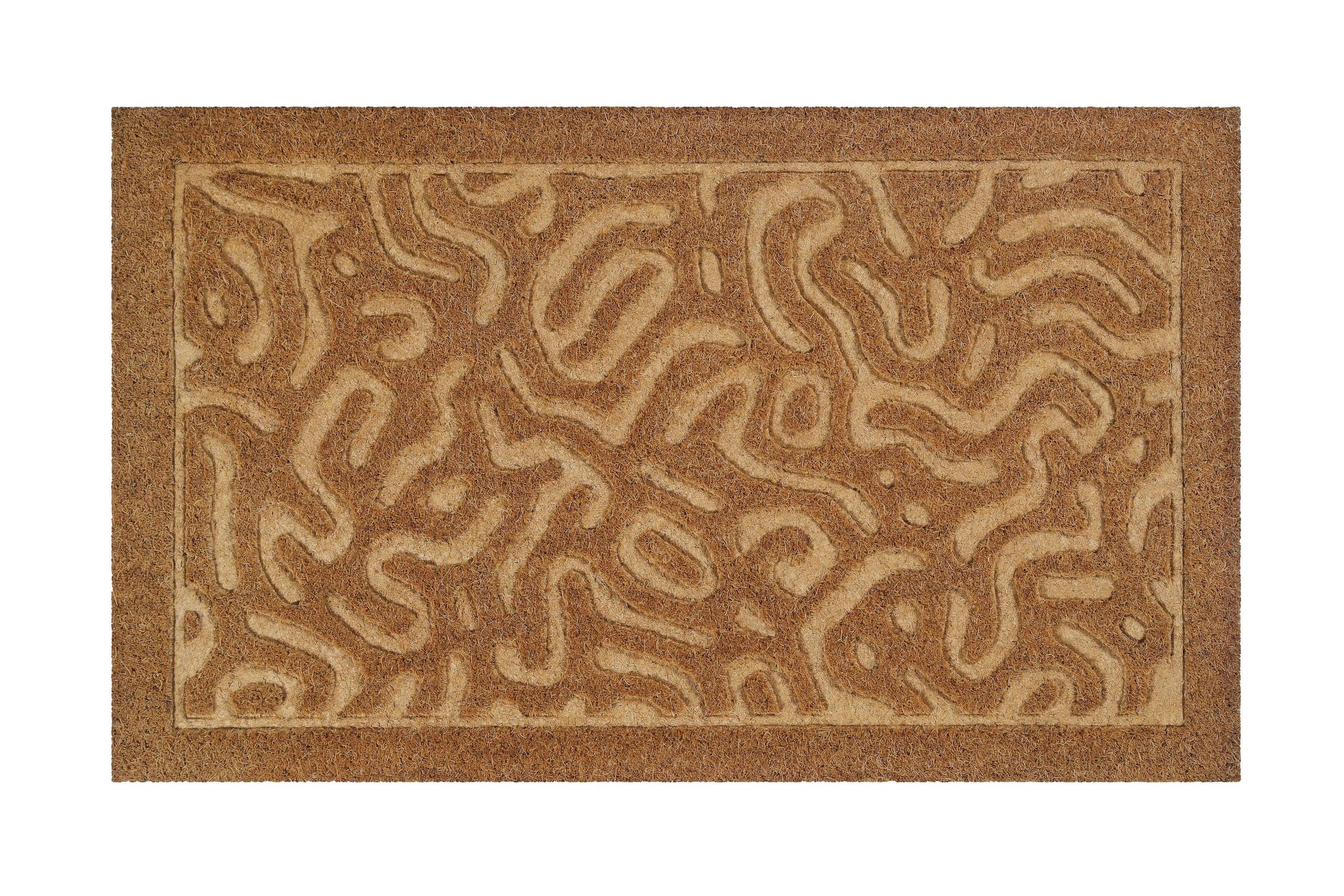 Wecon home Fussmatte »Desert Doodle«, rechteckig, 14 mm Höhe, Kokos, pflegeleicht, rutschfest, abstraktes Design, Schmutzfangmatte