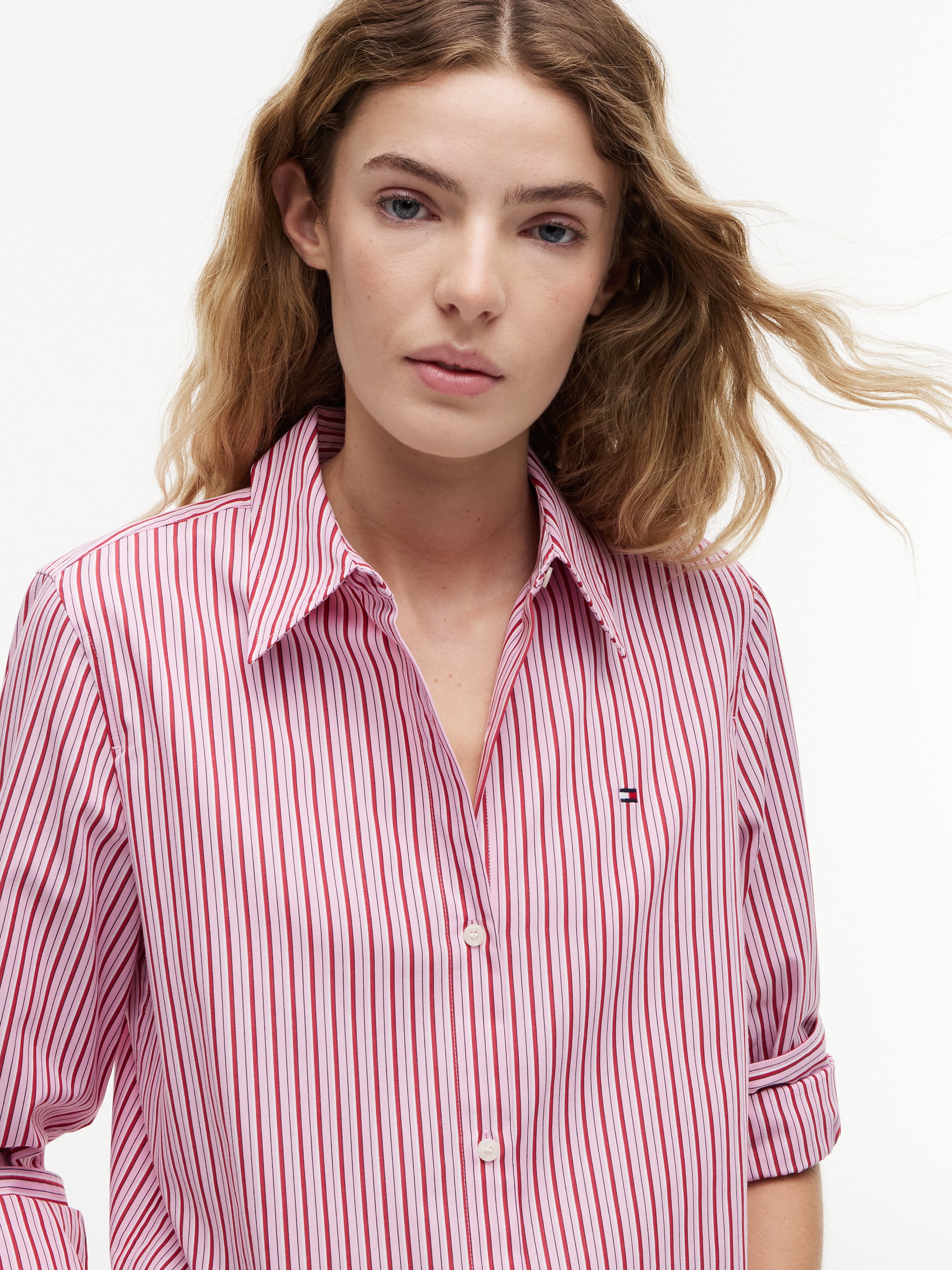 Tommy Hilfiger Hemdbluse »SUMMER POPLIN REGULAR SHIRT« Baumwolle, regular fit, auch in grossen Grössen