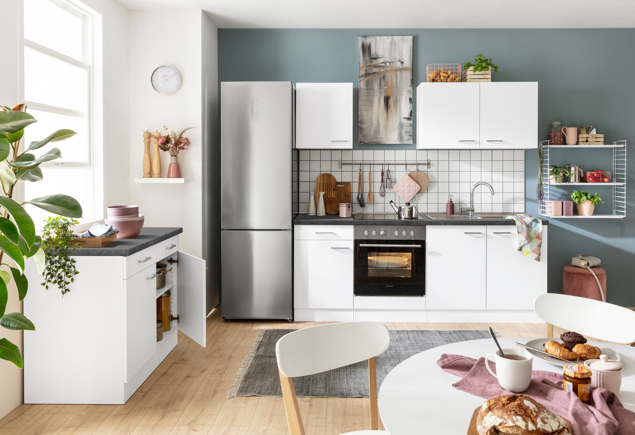 Image of OPTIFIT Unterschrank "Iver" Breite 100 cm, 2 Türen und 2 Schubkästen, mit 38 mm Arbeitsplatte