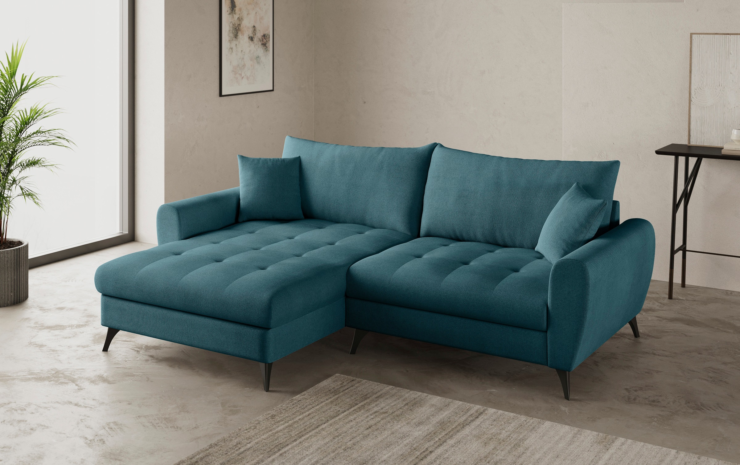 Mr. Couch Ecksofa »Blackburn II L-Form«, Wahlweise mit Kaltschaumpolsterung bis 140 kg belastbar