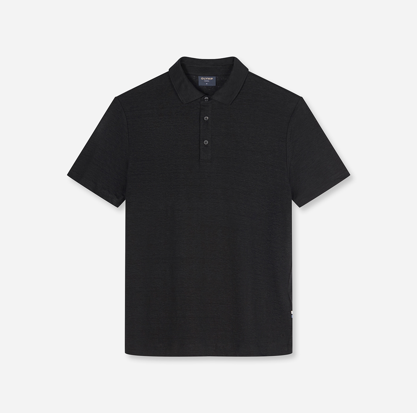 OLYMP Polo en lin de haute qualité, uni